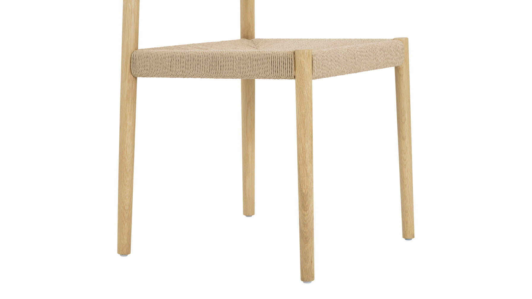 Dinner Guest Armless Dining Chair (Set of Two), White Oak/ Natural Papercord Seat - Image 11