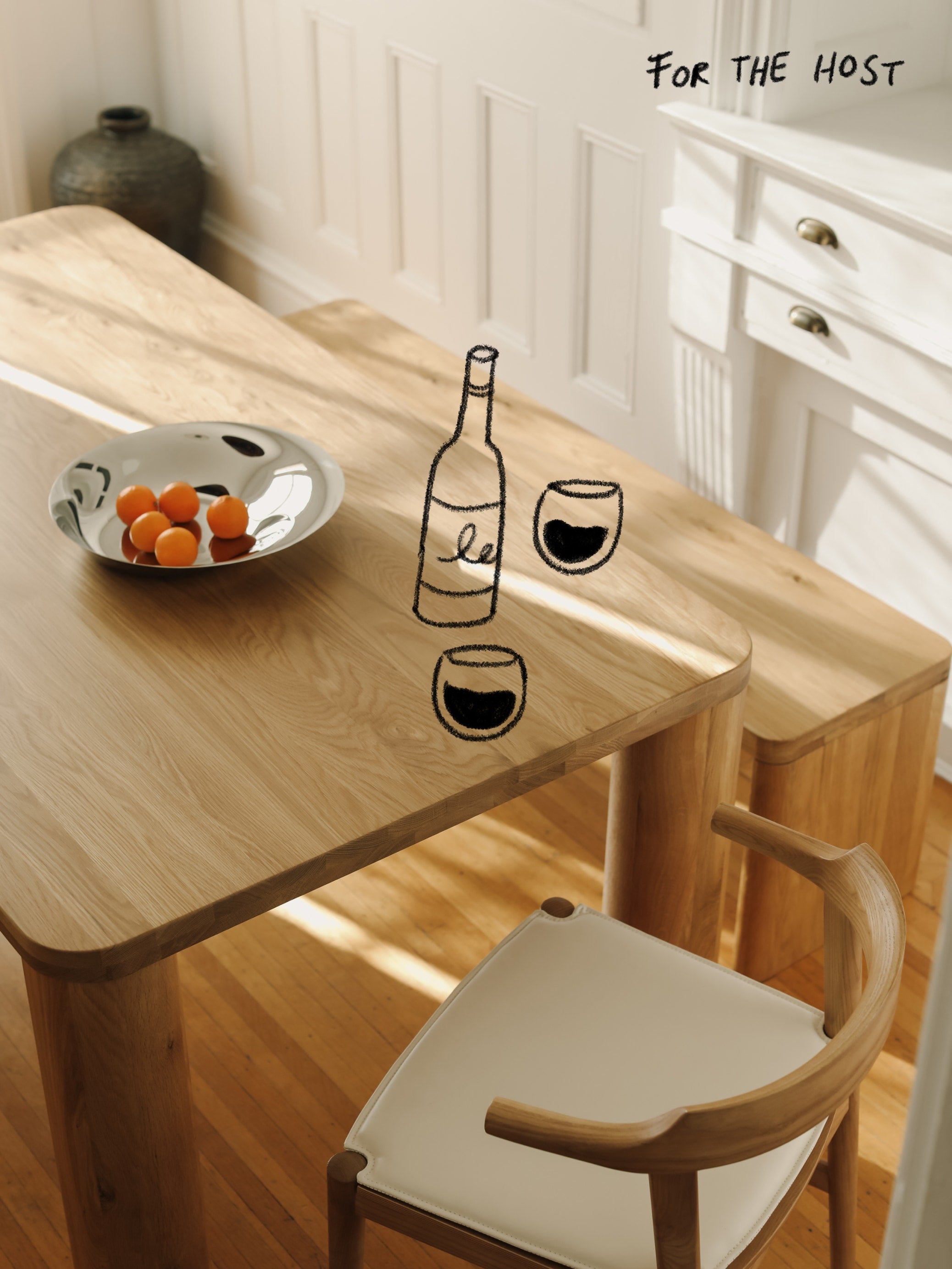 Field Dining Table, Seats 4-6 People, Oak