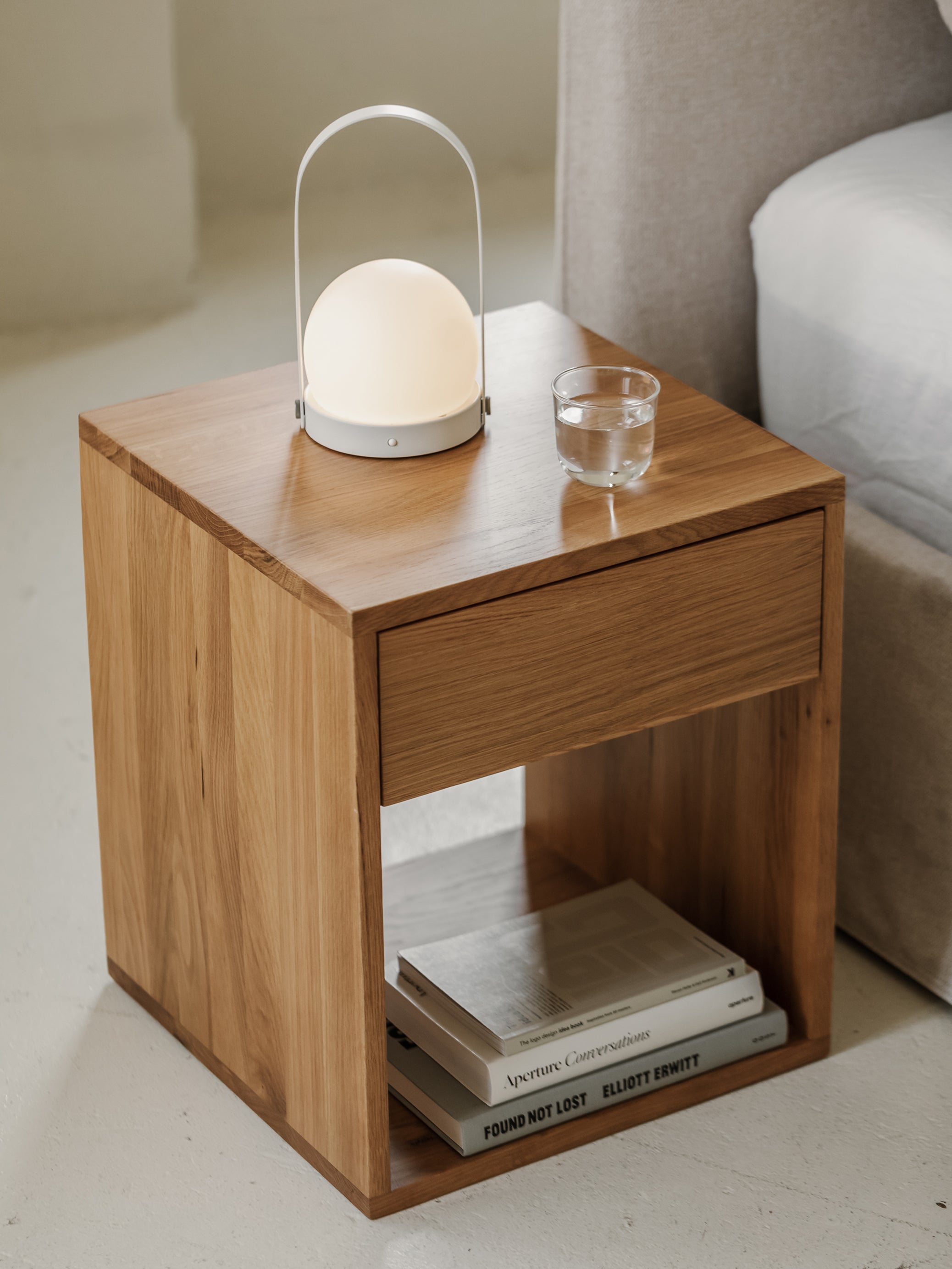 Rest Easy Nightstand With Drawer, Tall, Oak