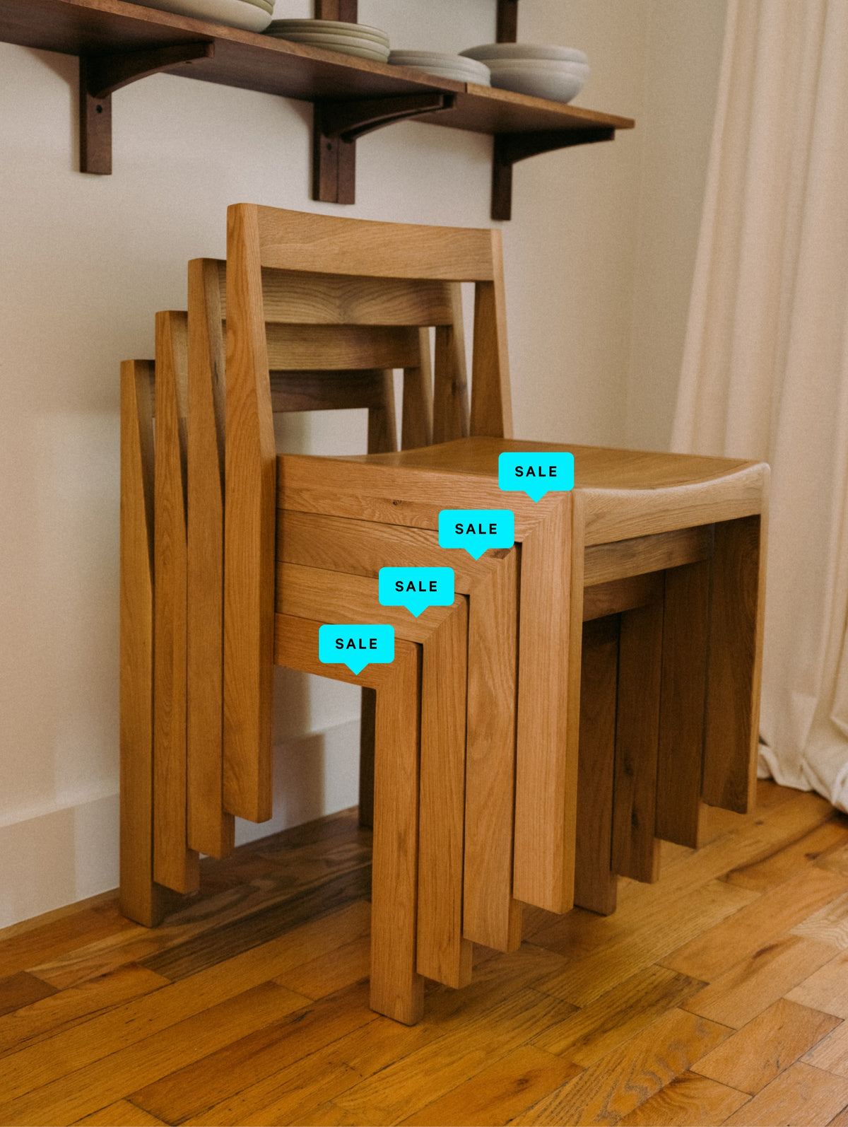 Plane Dining Chair (Set of Two), Oak