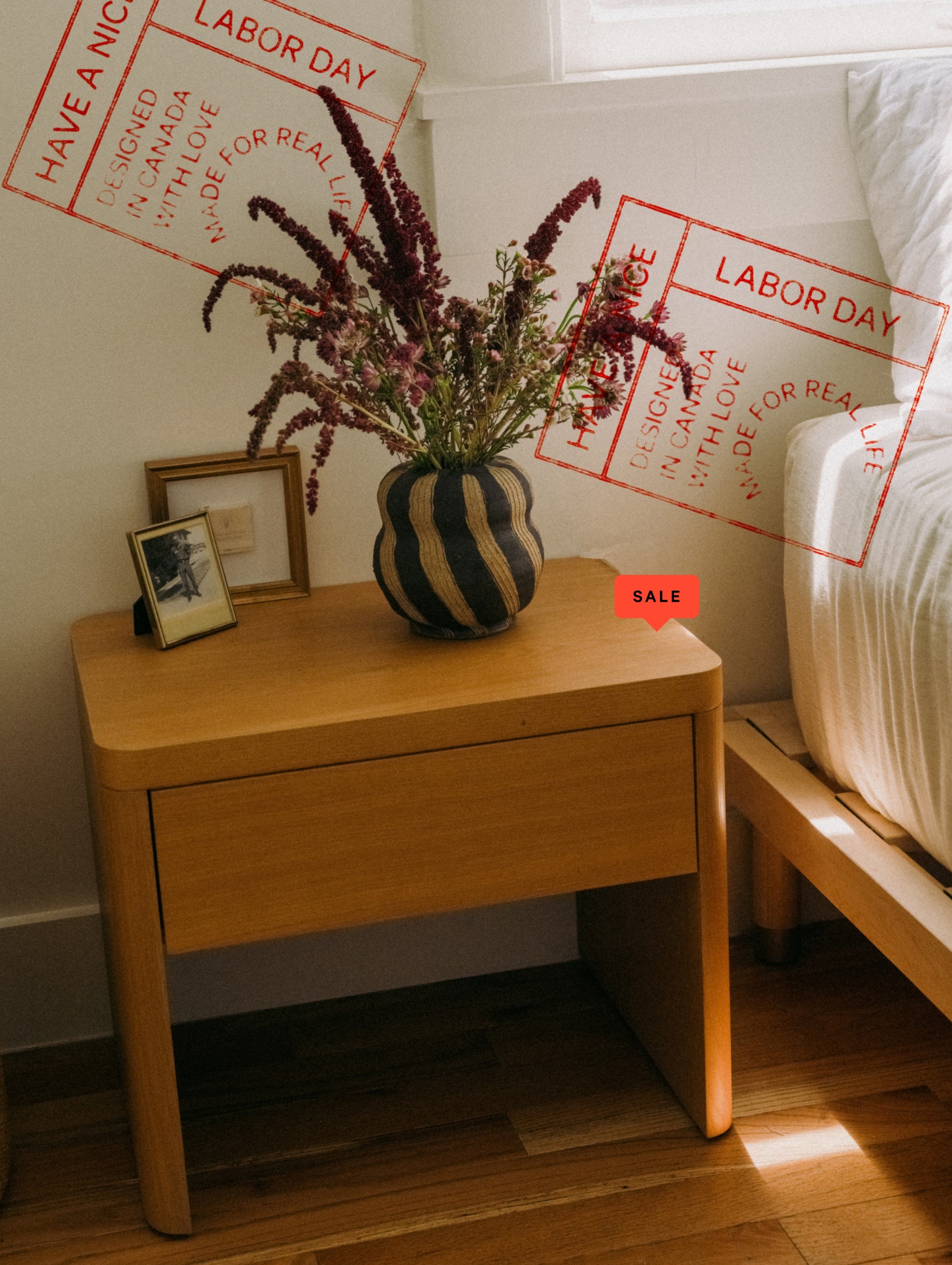 Form Nightstand, White Oak
