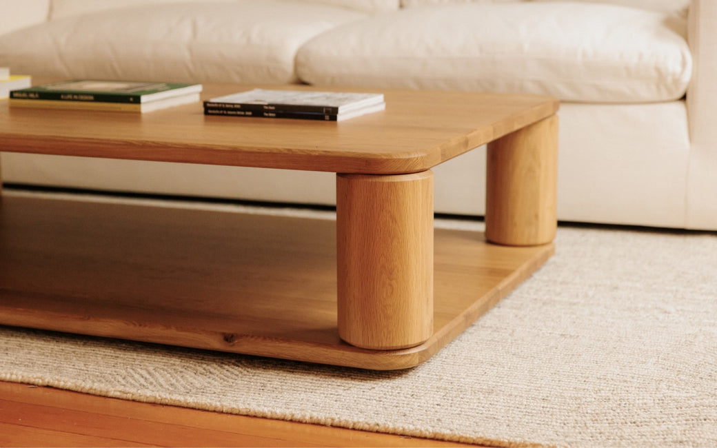 Double Feature Coffee Table, Regular, Oak