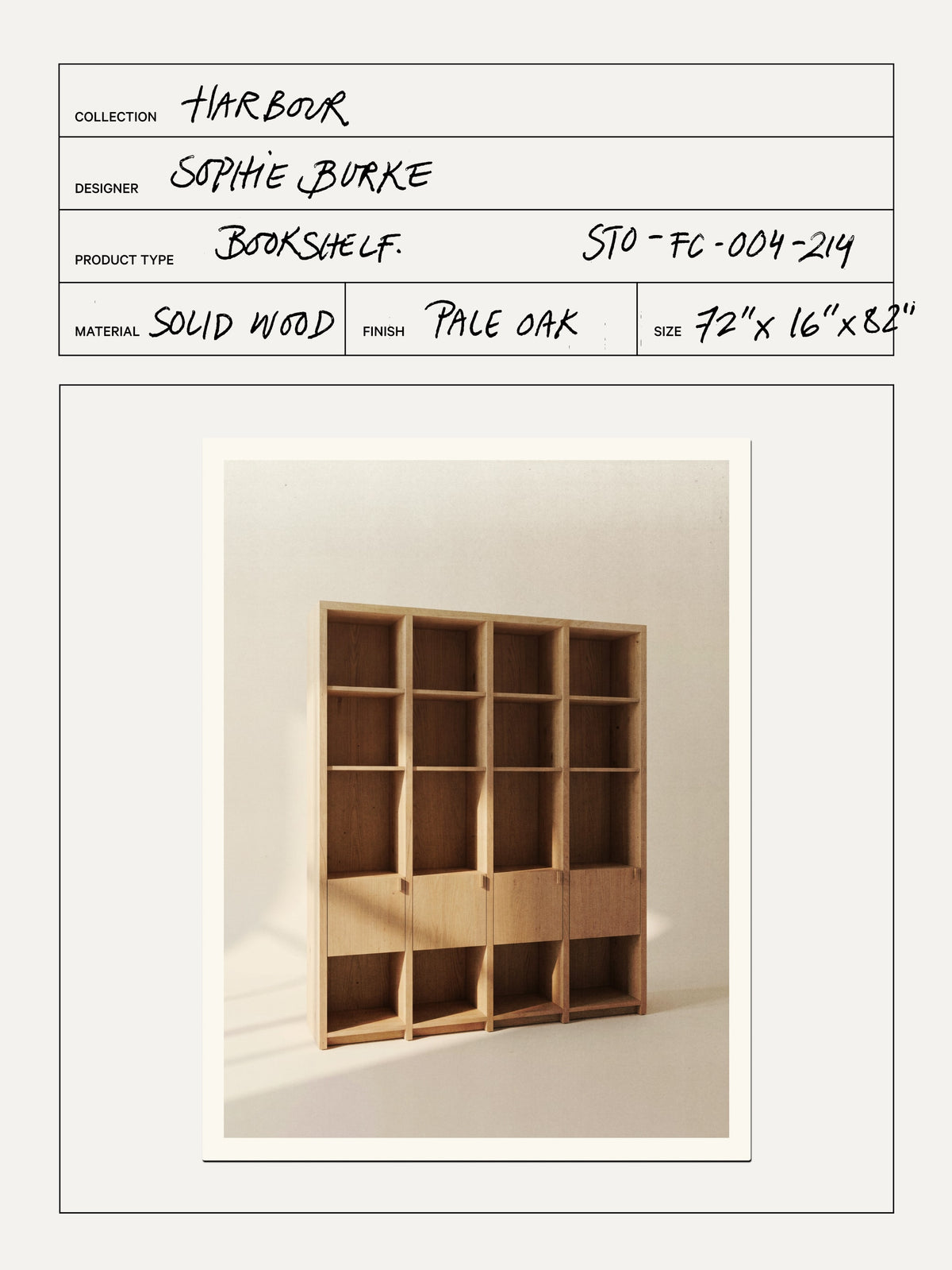 Harbour Bookshelf, Pale Oak