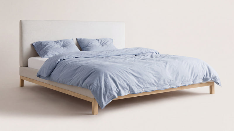 Harbour Bed, Queen, Pale Oak