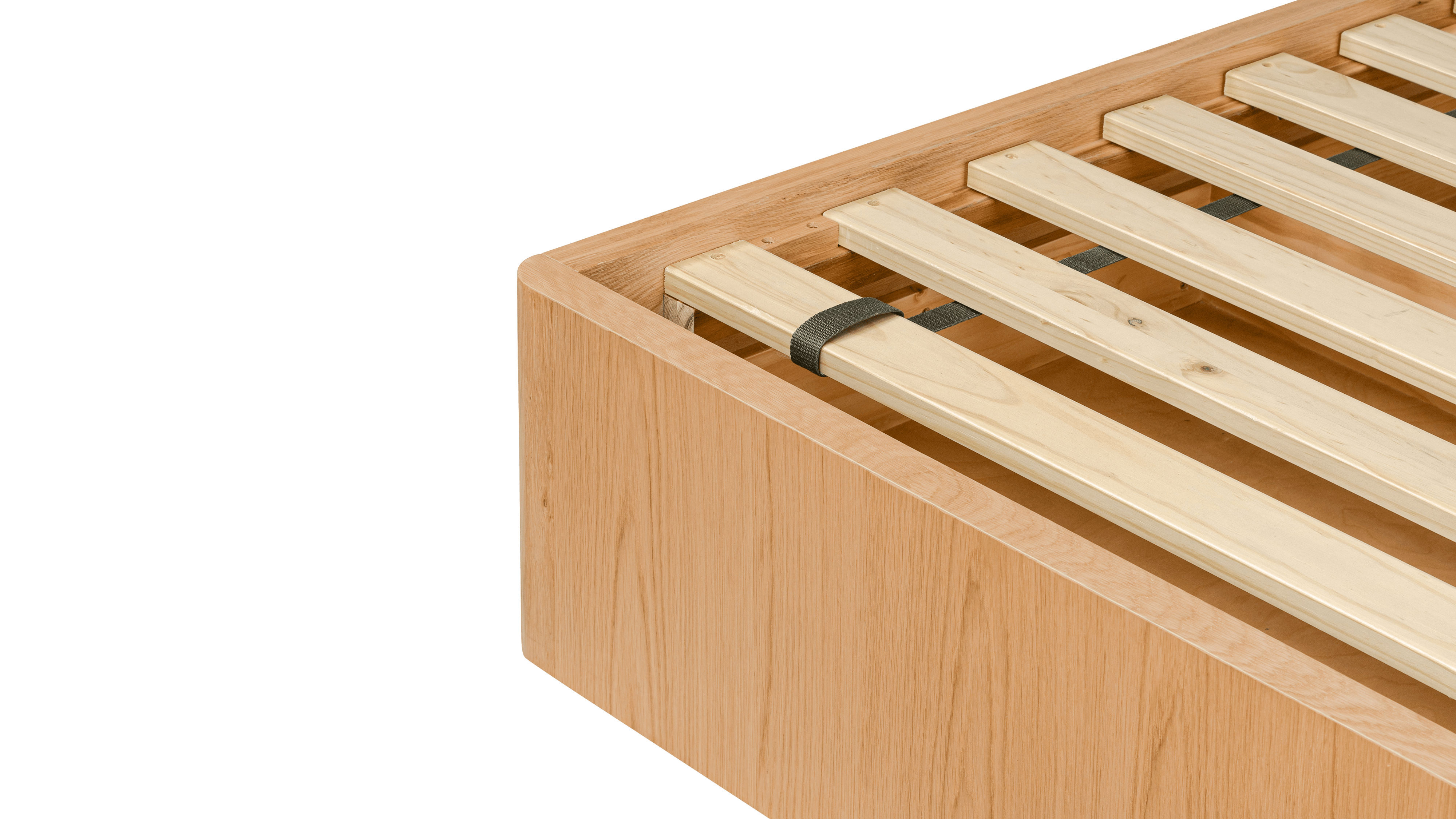 Form Storage Bed, Queen, White Oak