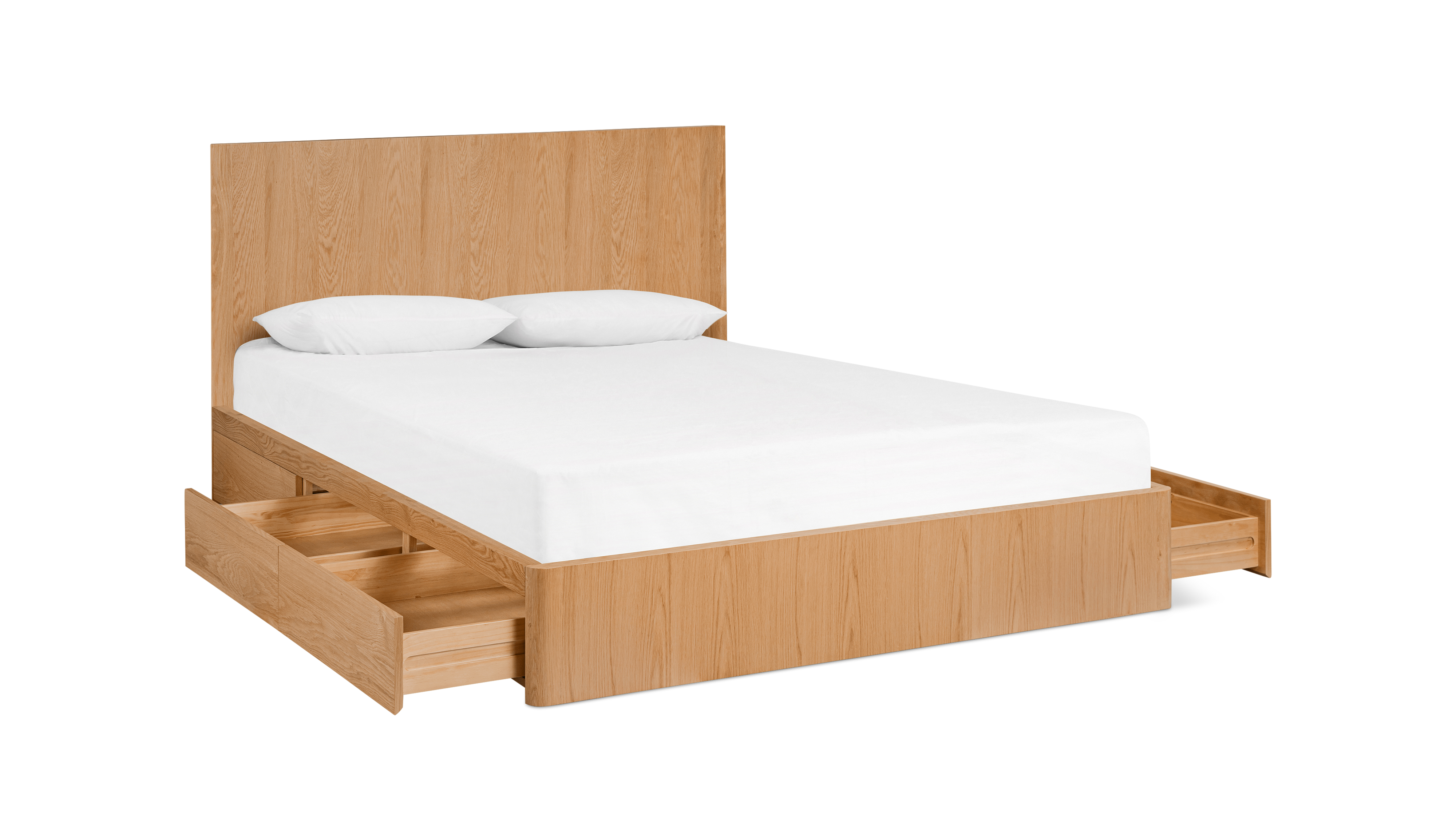 Form Bed With Storage, Queen, Oak - Image 2