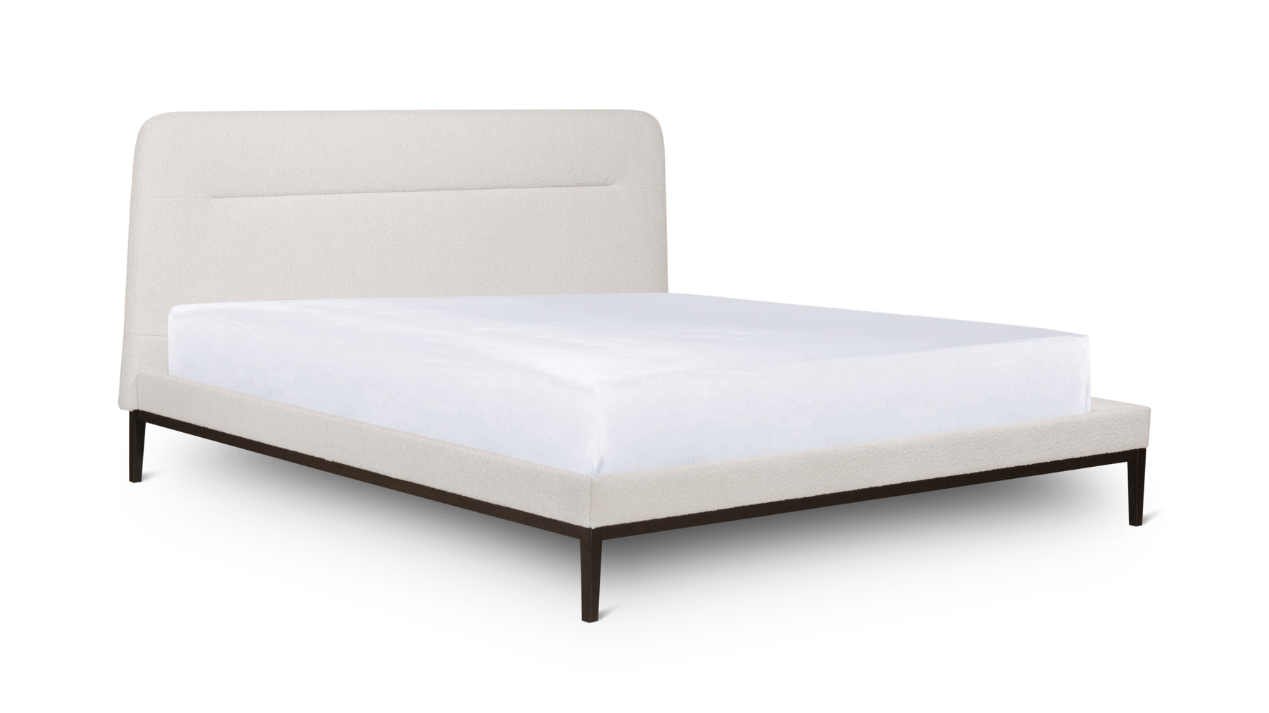 Lean On Me Bed, King, Cream Boucle