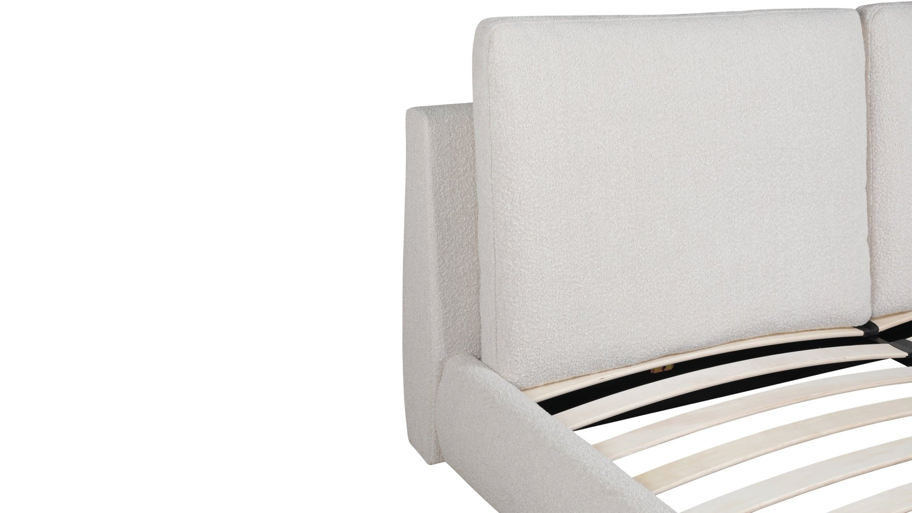 Cloud Bed, King, Cream Boucle