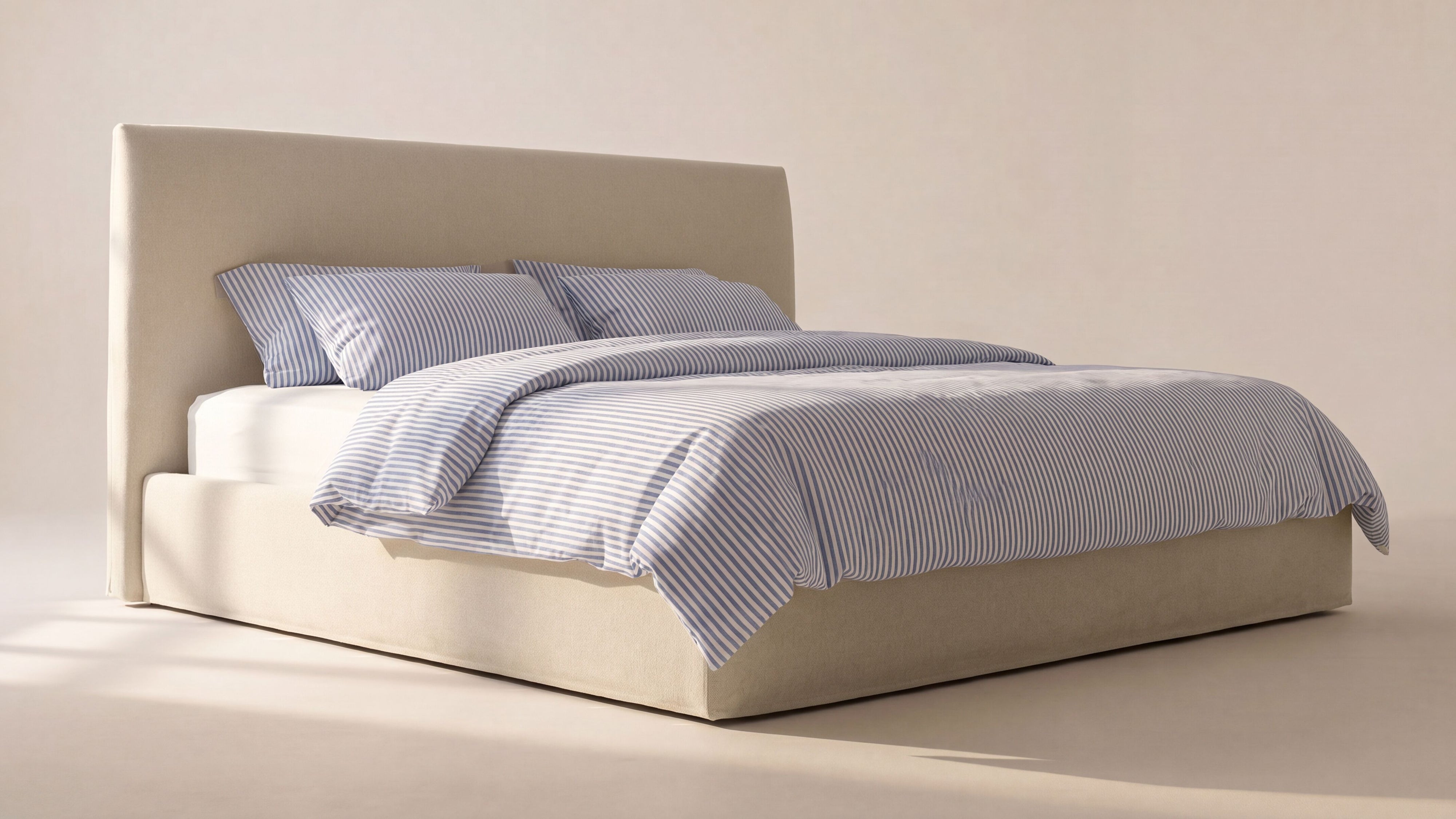 Wave Storage Bed, Queen, Latte