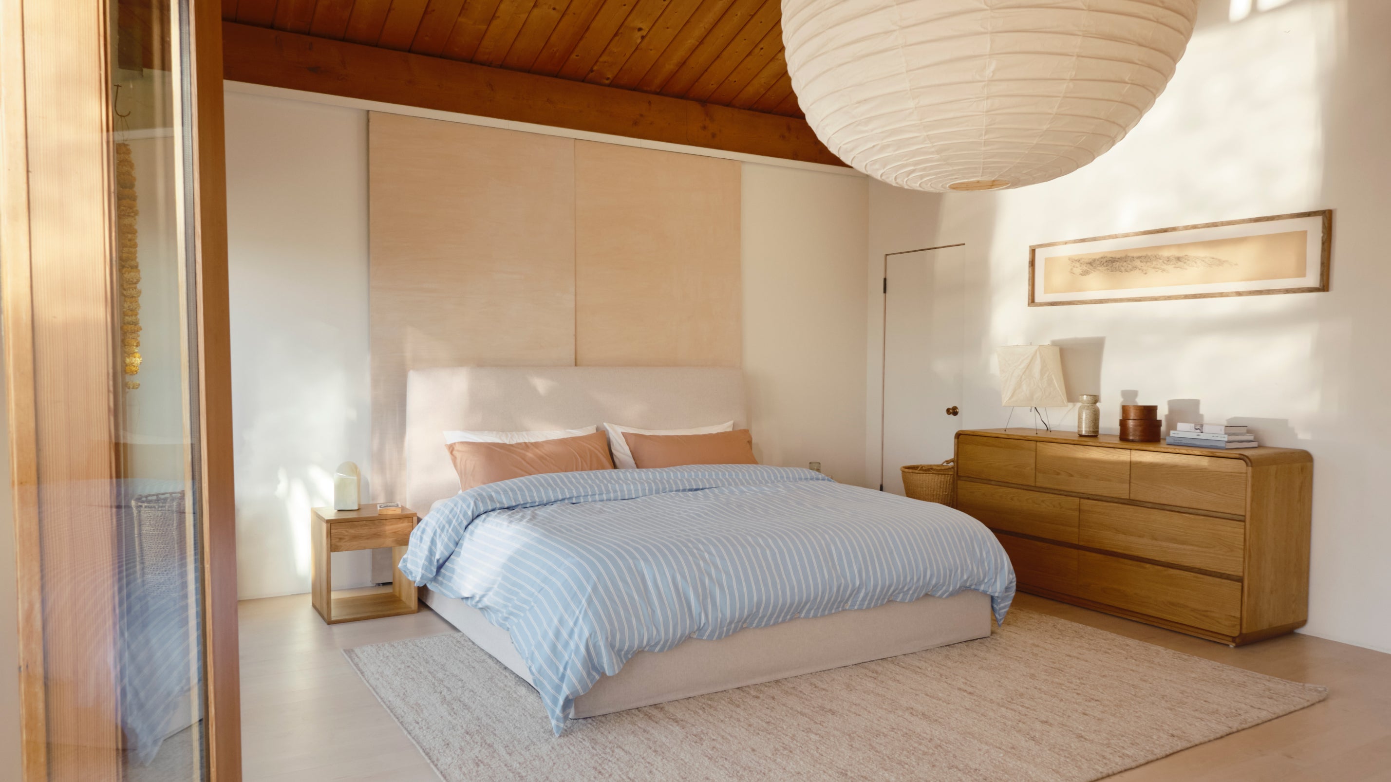 置物 sundaysbest Wave Storage Bed, King, Latte - Sundays Company