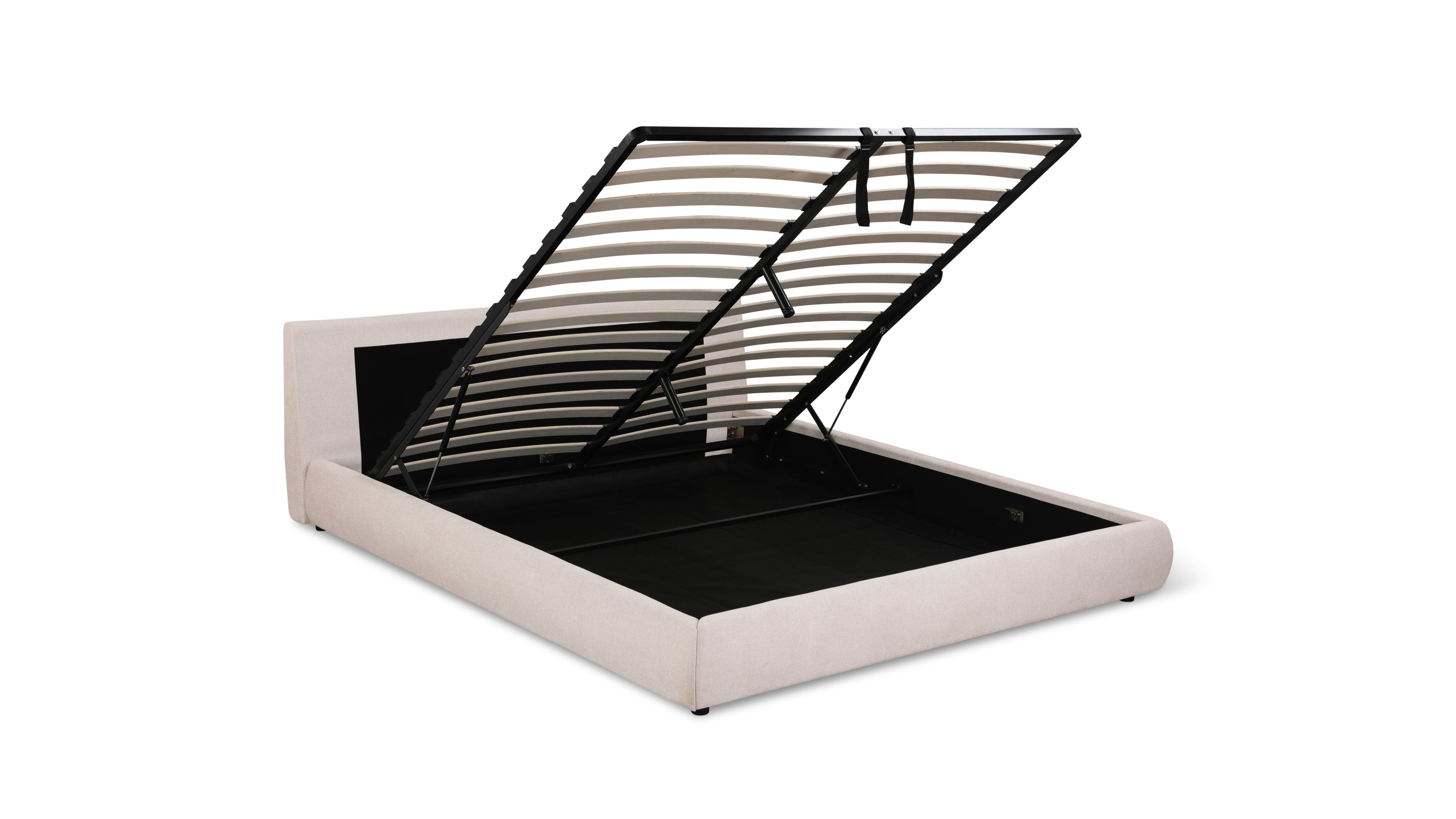 Cloud Bed With Storage, Queen, Latte
