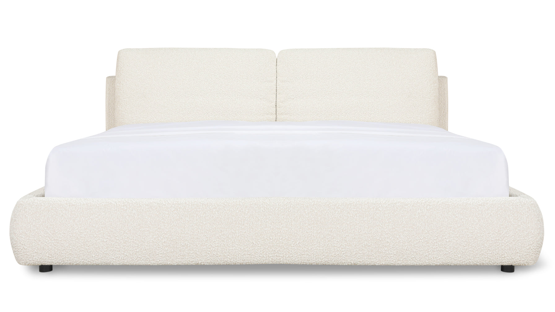 Cloud Bed with Storage, Queen, Cream Boucle - Image 1