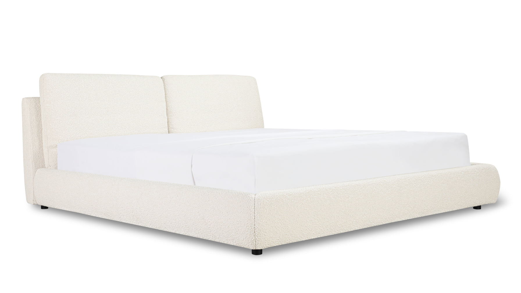 Cloud Bed with Storage, King, Cream Boucle - Image 6