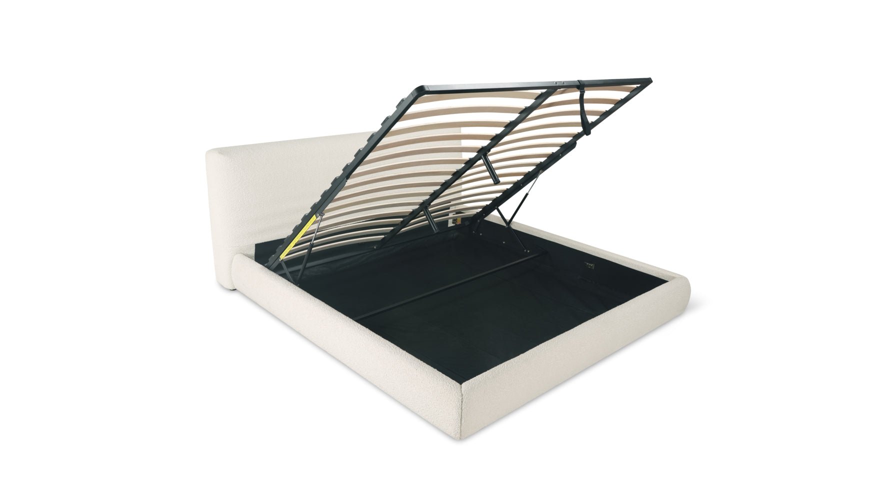Dream Storage Bed, King, Cream Boucle