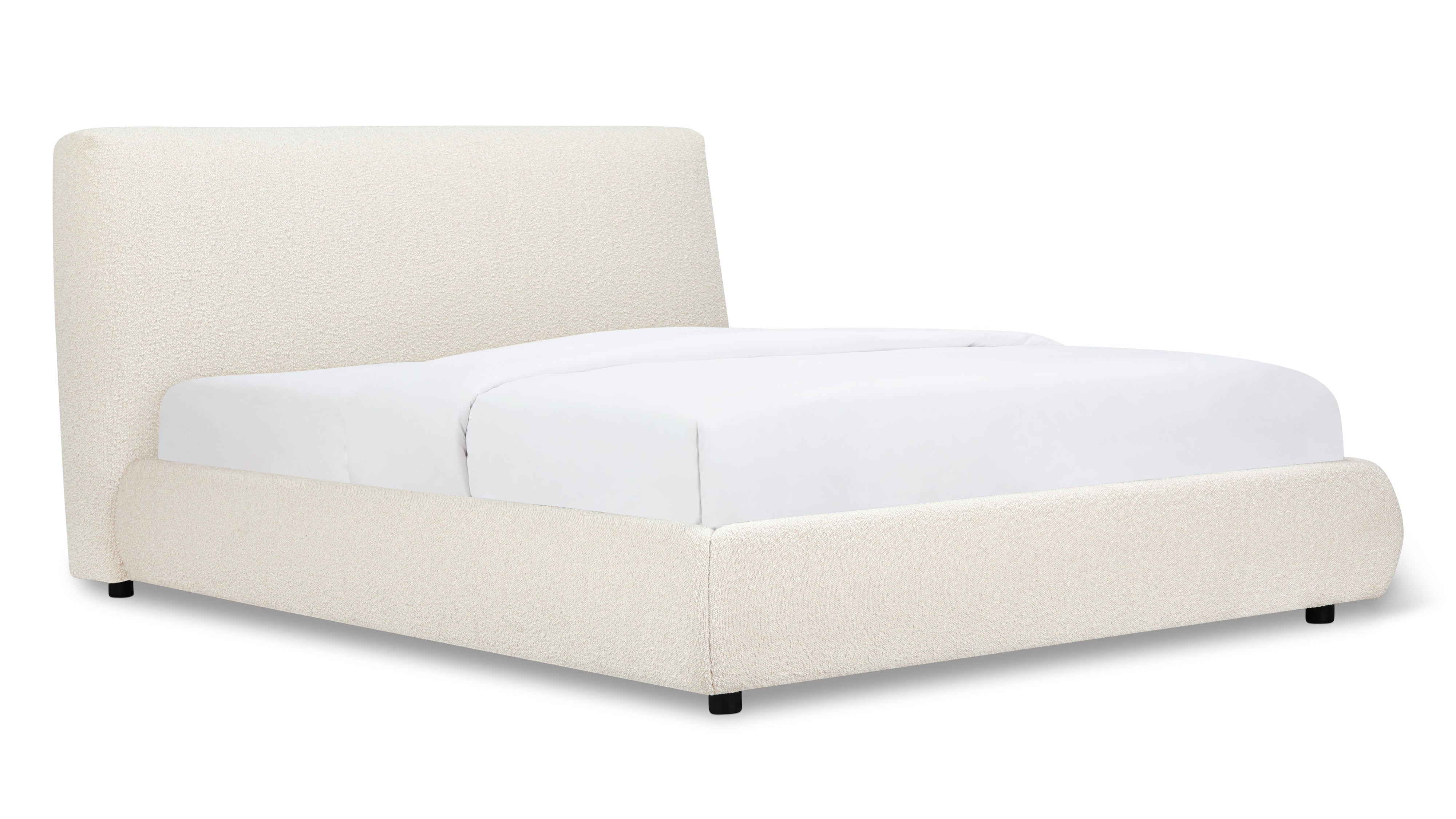 Dream Storage Bed, Full, Cream Boucle
