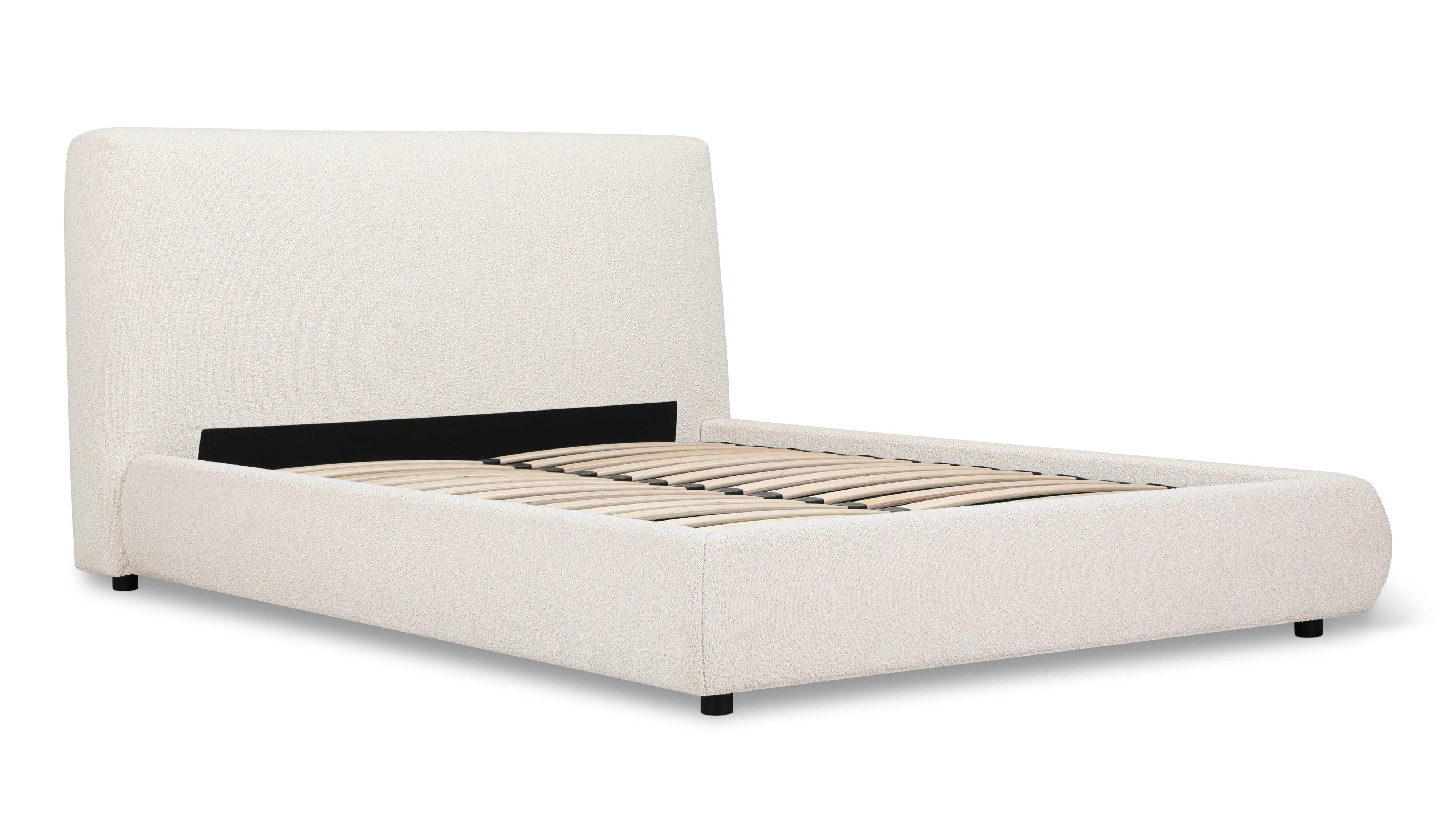 Dream Storage Bed, Full, Cream Boucle