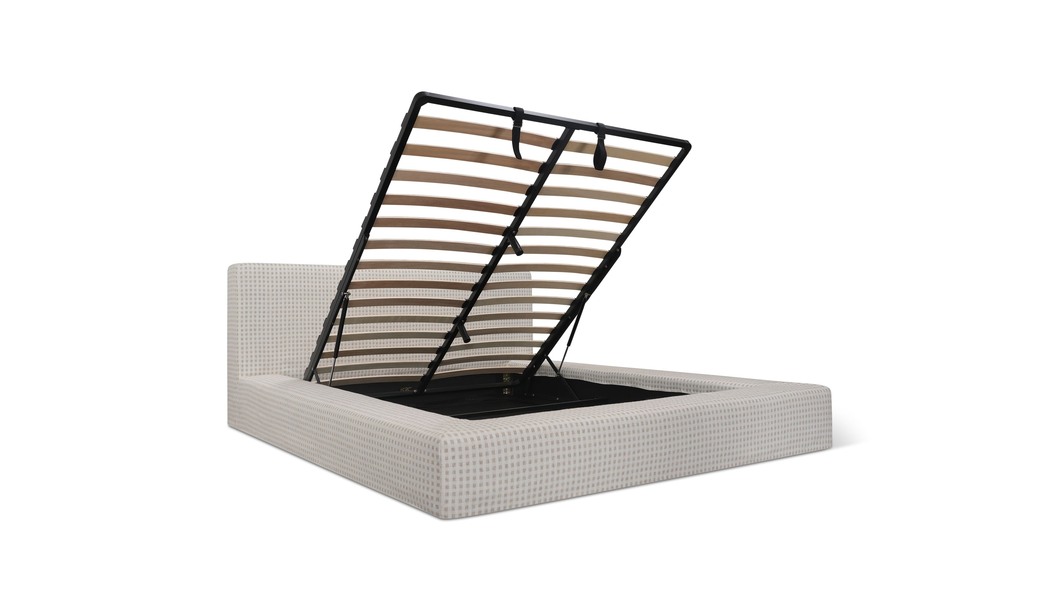 Movie Night™ Storage Bed, King, Carmel Check - Sundays CompanyBED-RN-037-193-0