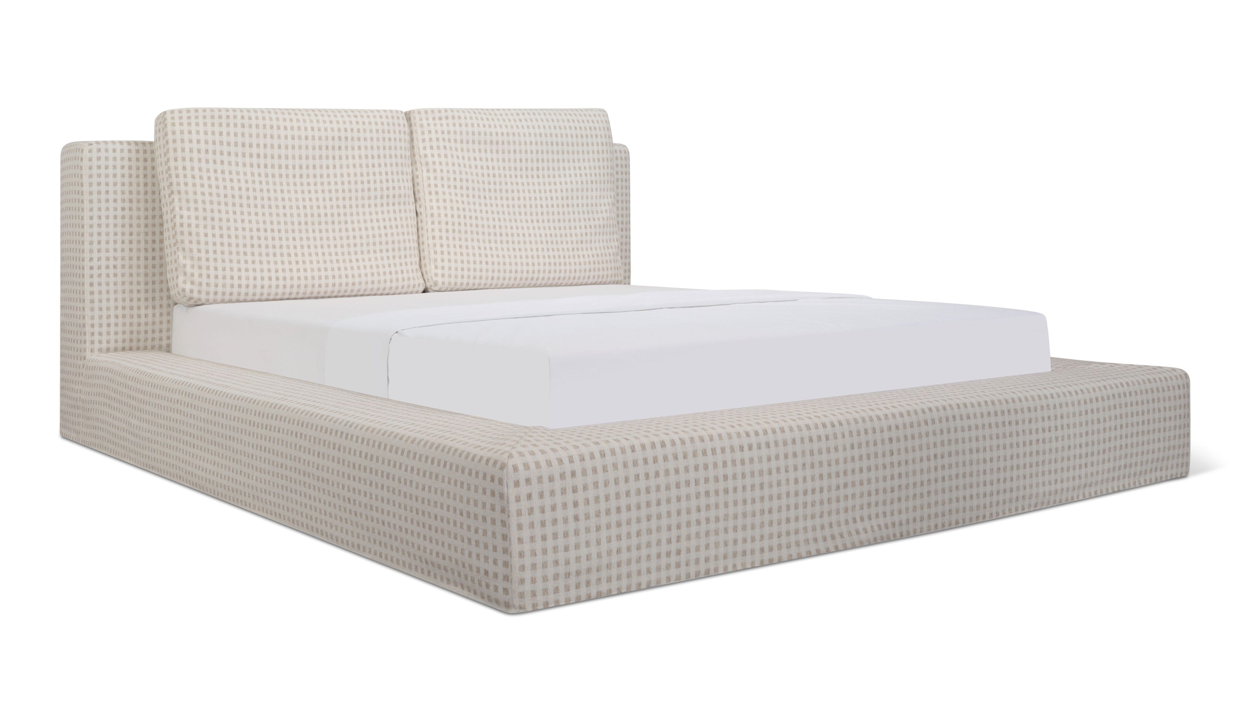 Movie Night™ Storage Bed, King, Carmel Check - Sundays CompanyBED-RN-037-193-0