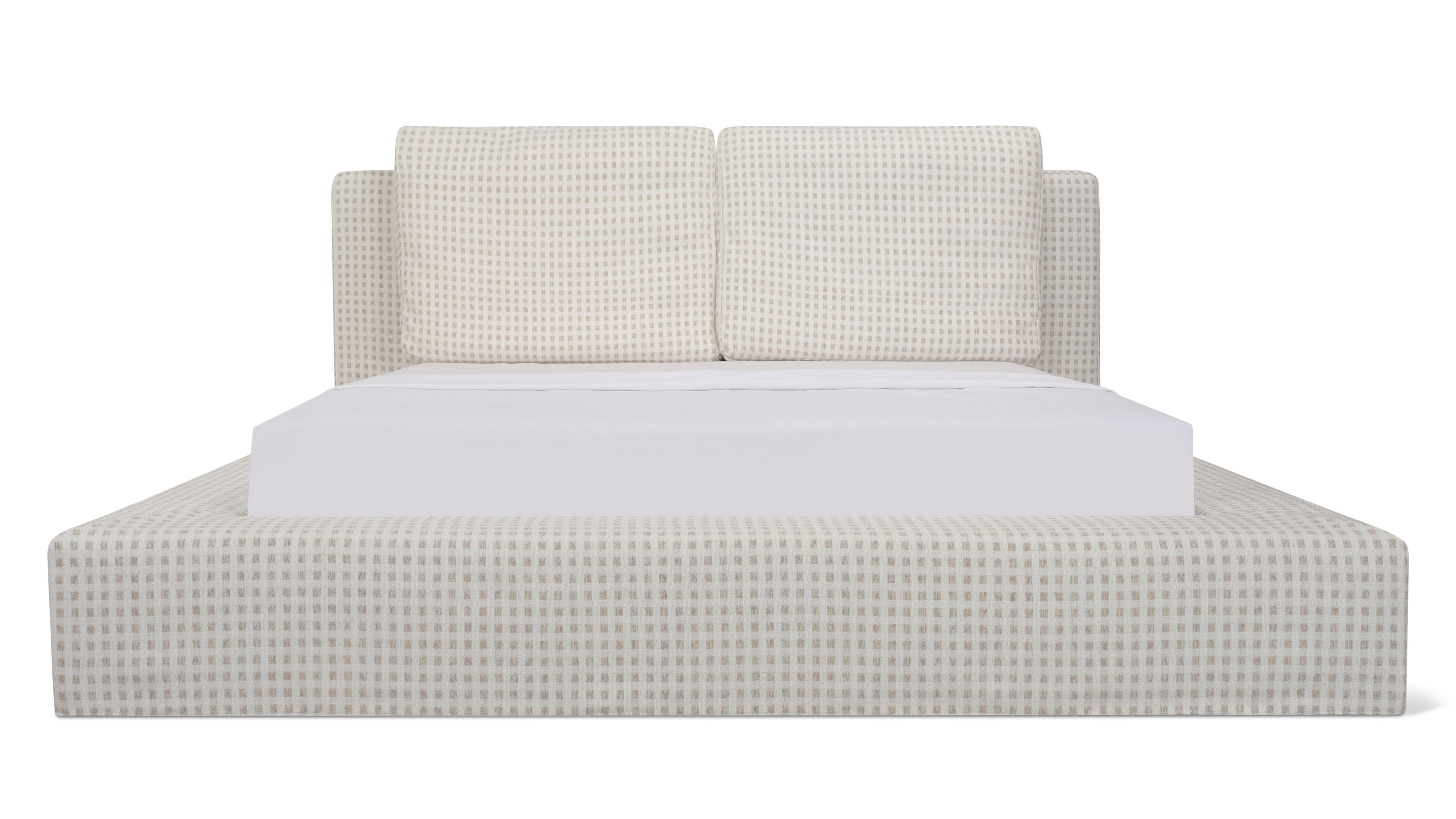 Movie Night™ Storage Bed, King, Carmel Check