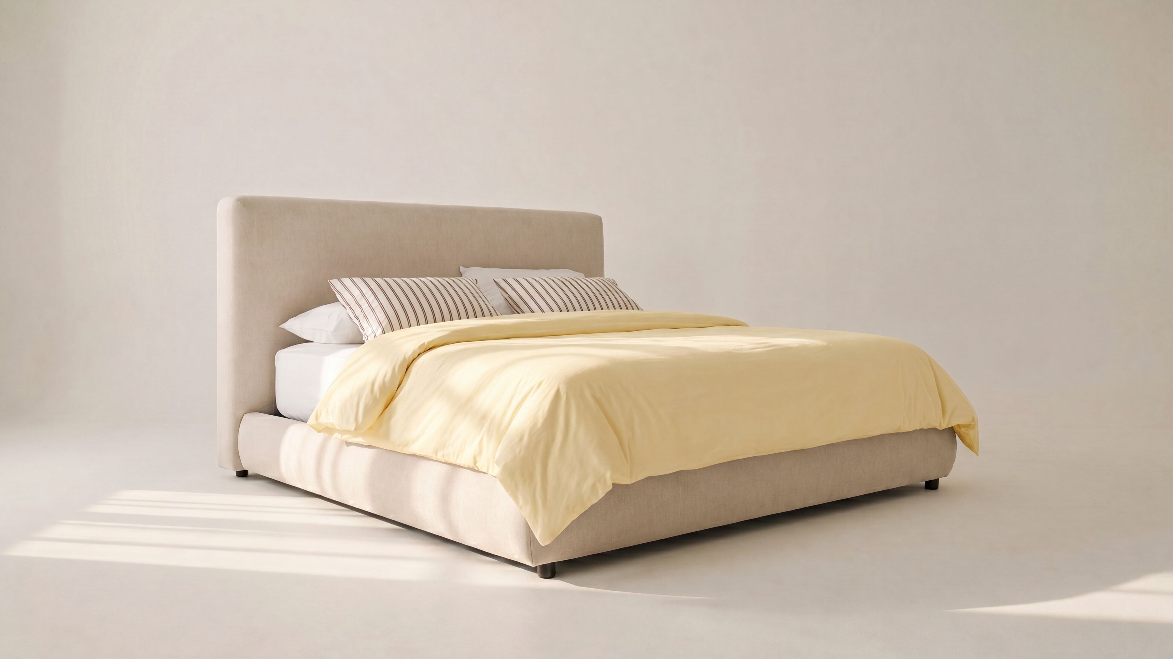 Dream Storage Bed With Tall Headboard, Queen, Latte
