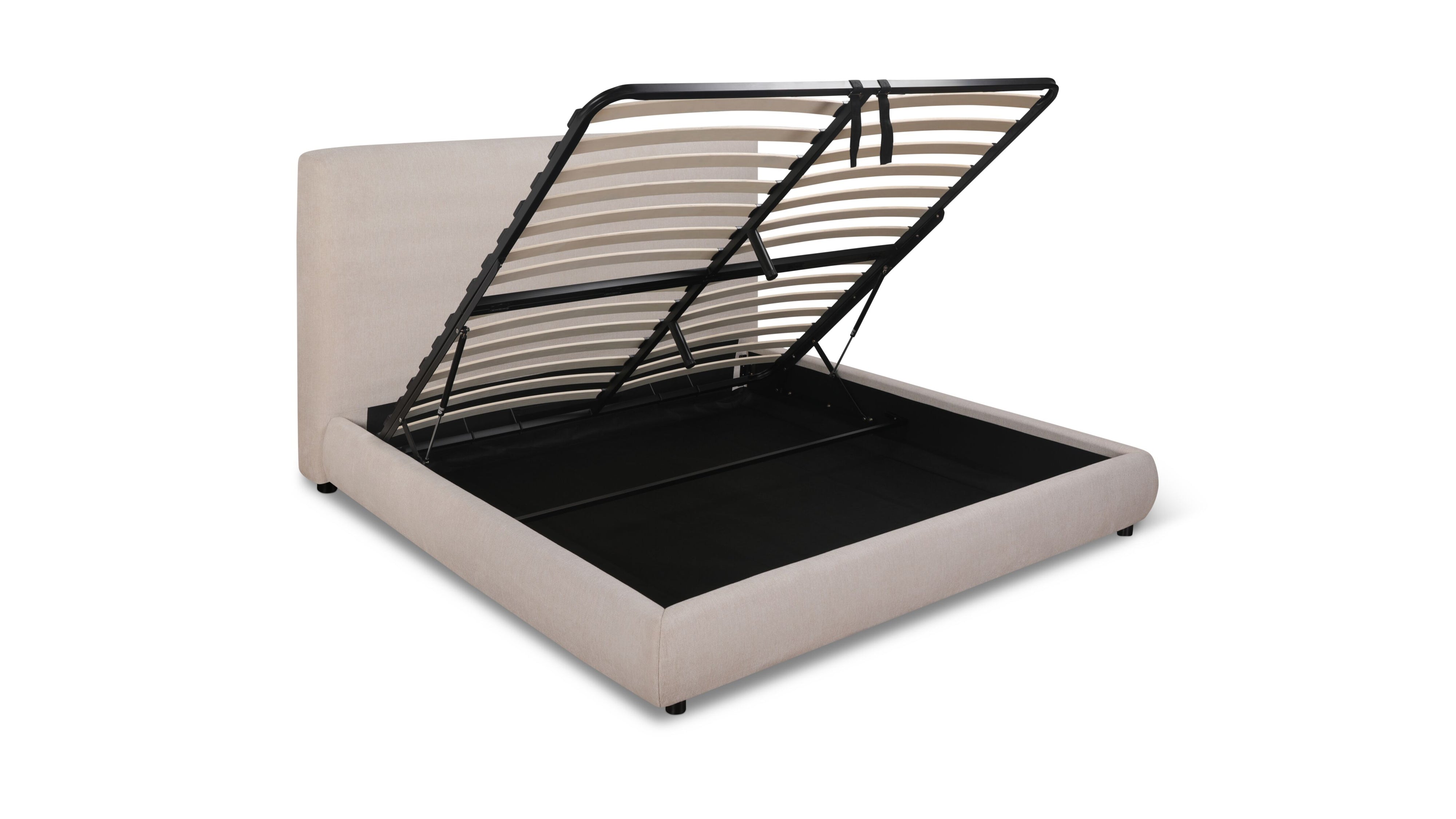 Dream Storage Bed With Tall Headboard, Queen, Latte
