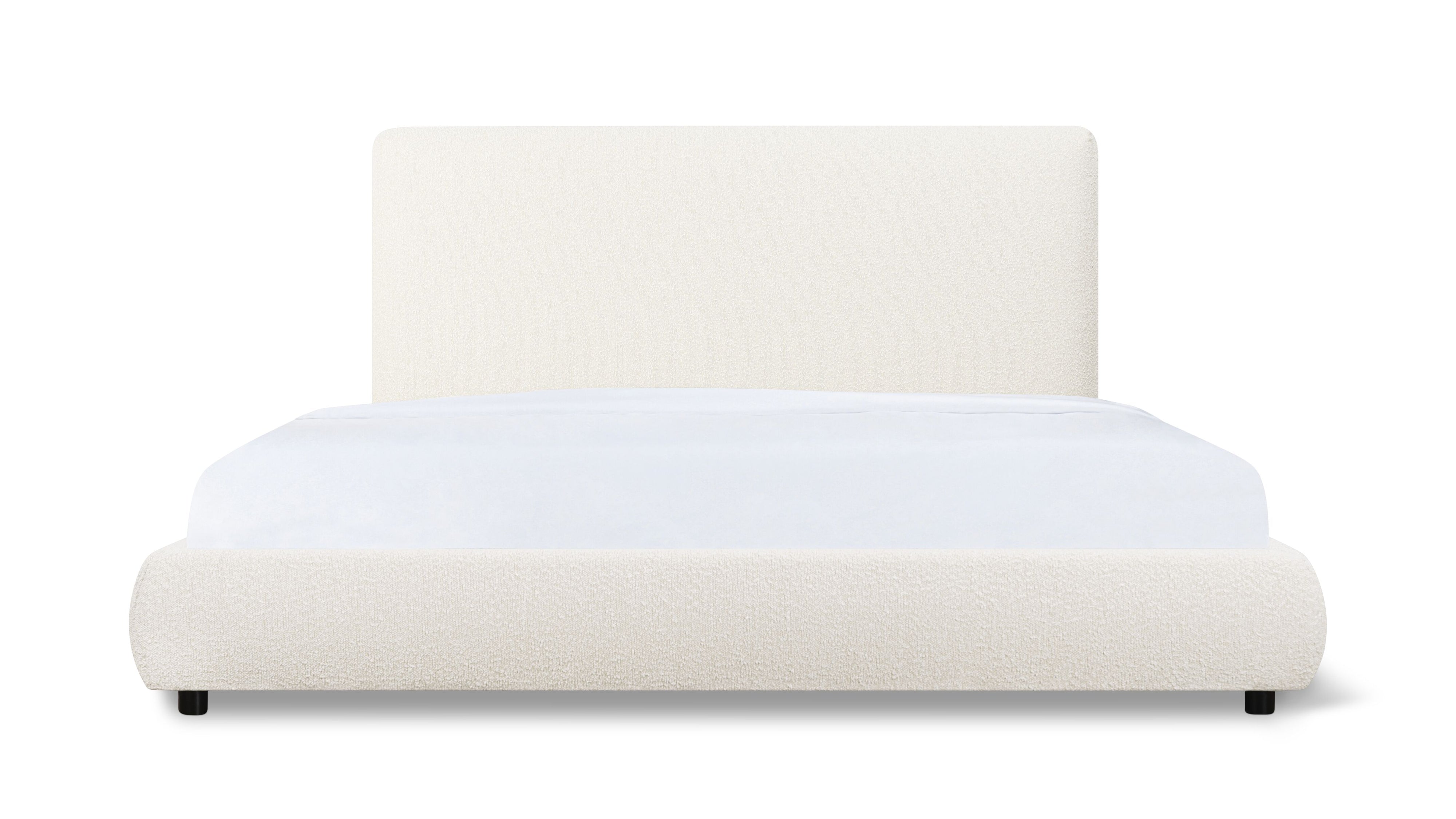 Dream Storage Bed With Tall Headboard, Queen, Cream Boucle