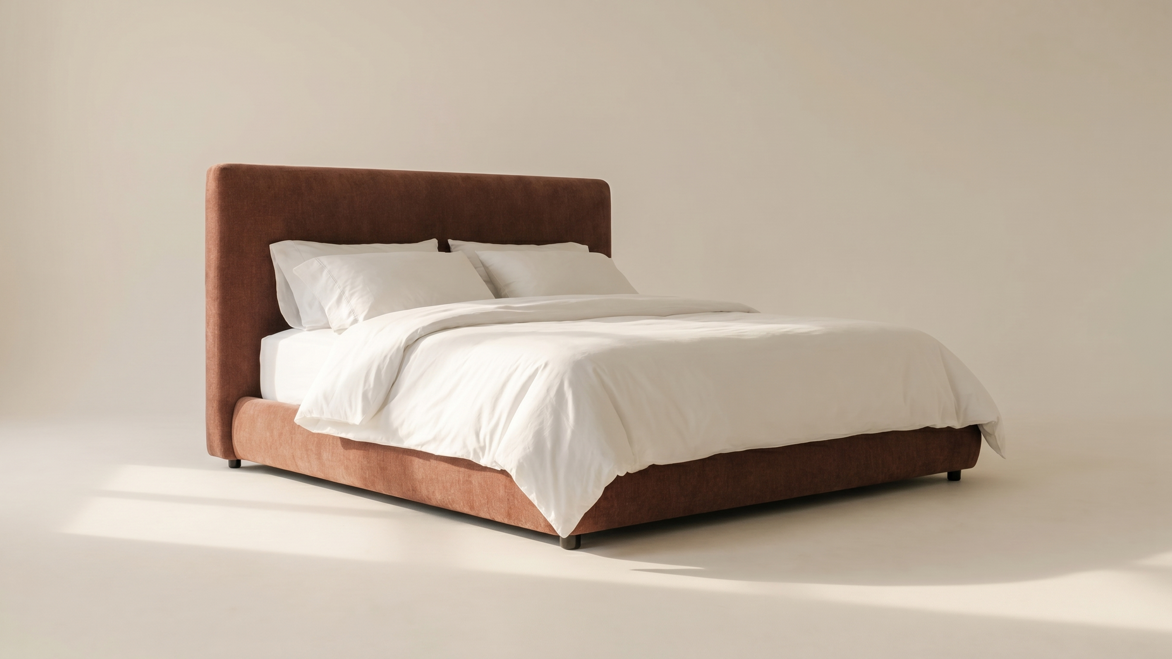Dream Storage Bed With Tall Headboard, Queen, Toffee