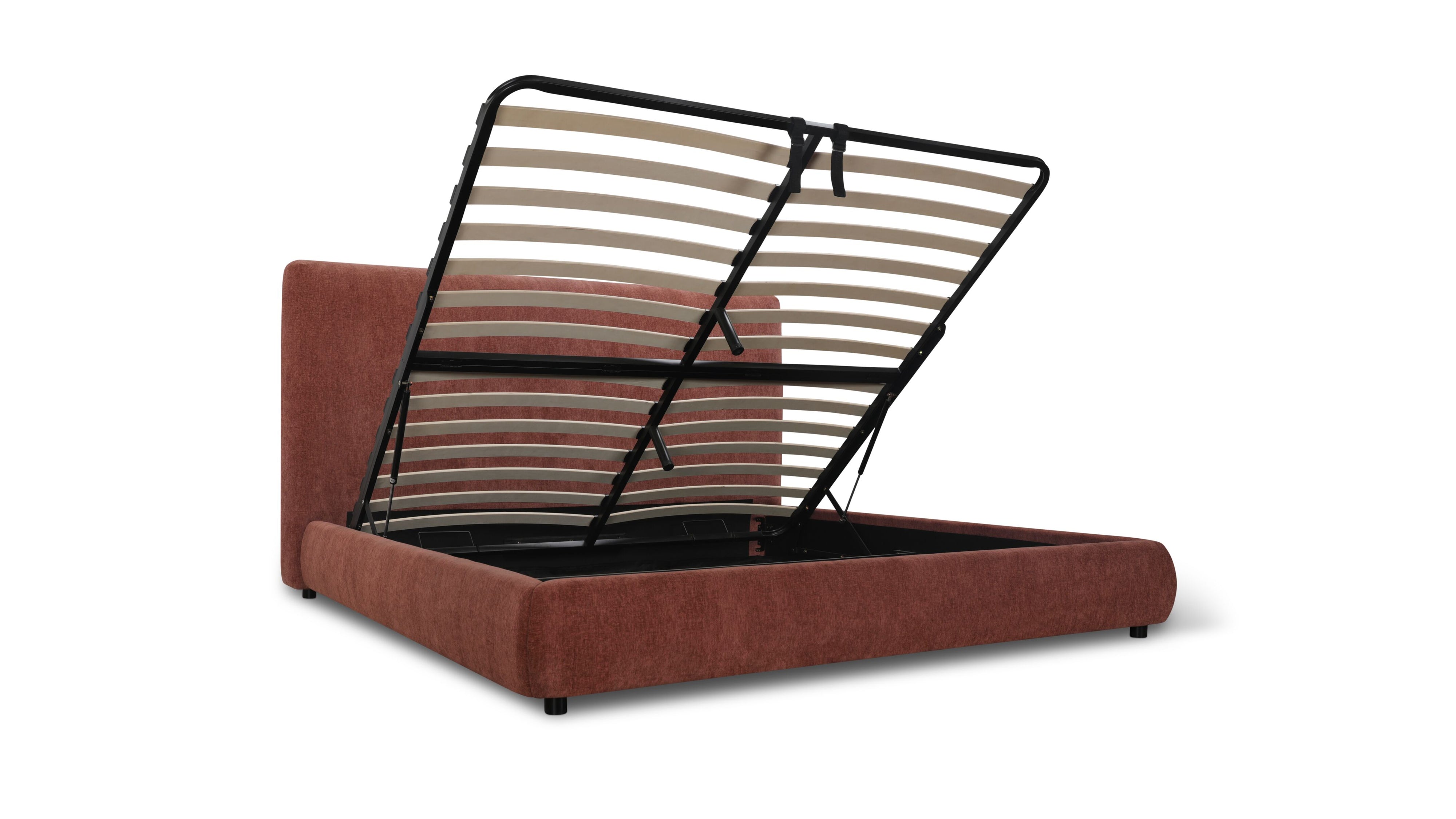 Dream Storage Bed With Tall Headboard, Queen, Toffee