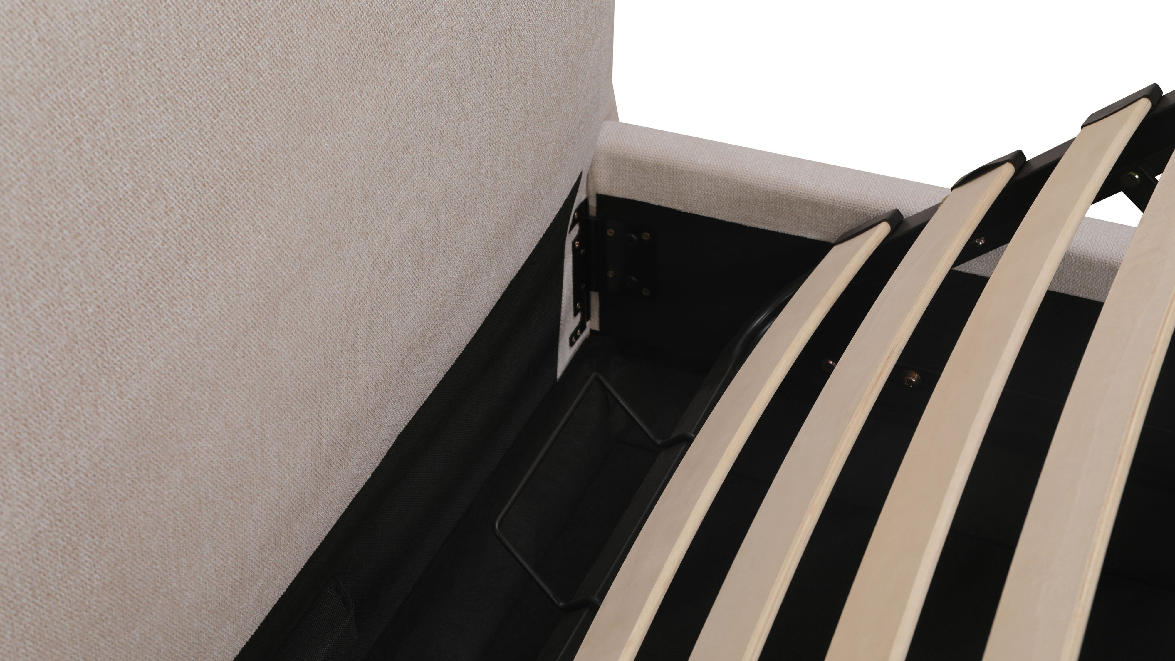 Dream Storage Bed With Tall Headboard, King, Latte