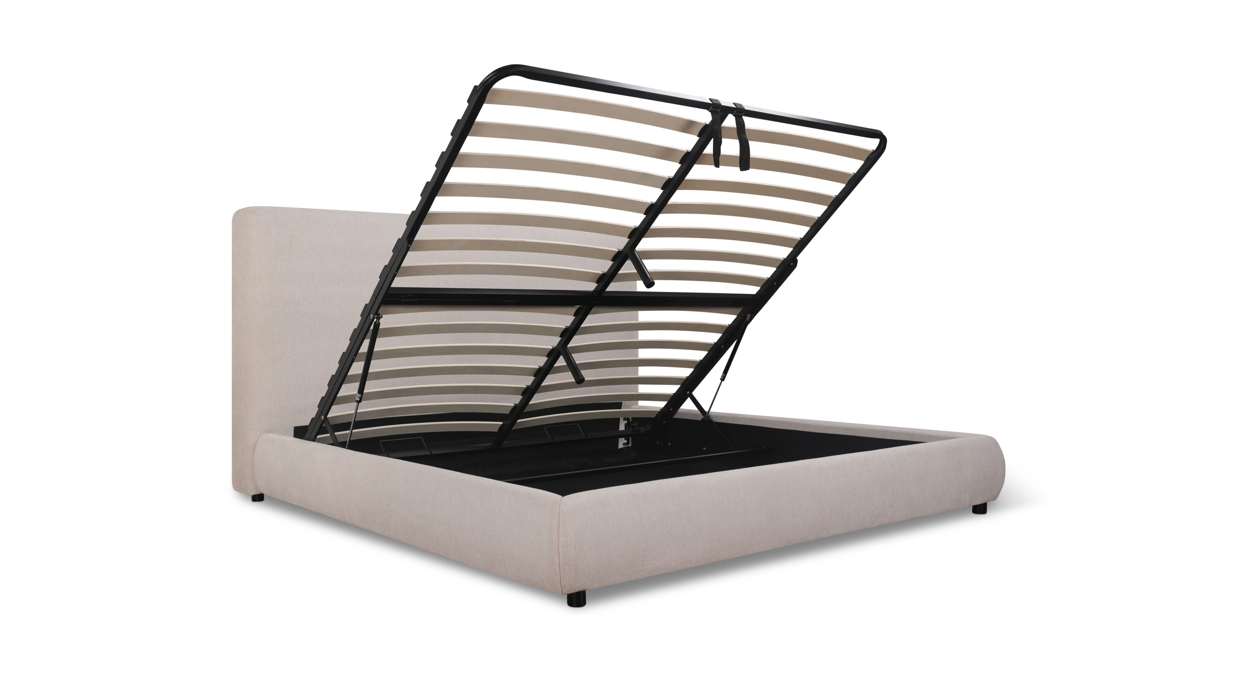 Dream Storage Bed With Tall Headboard, King, Latte