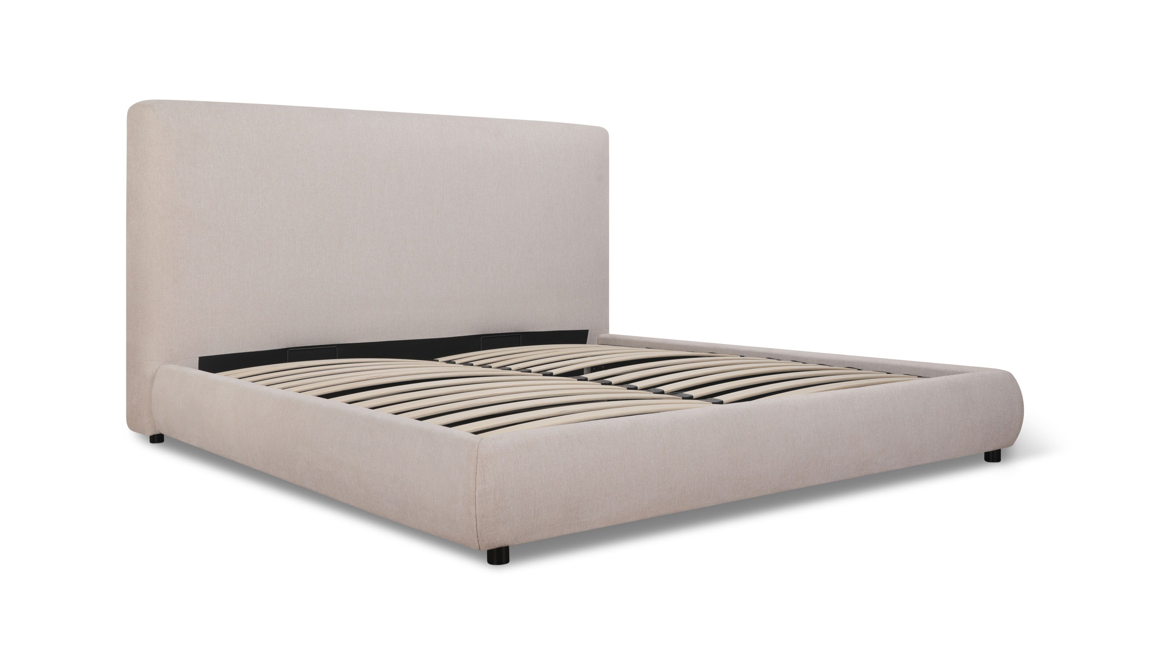 Dream Storage Bed With Tall Headboard, King, Latte