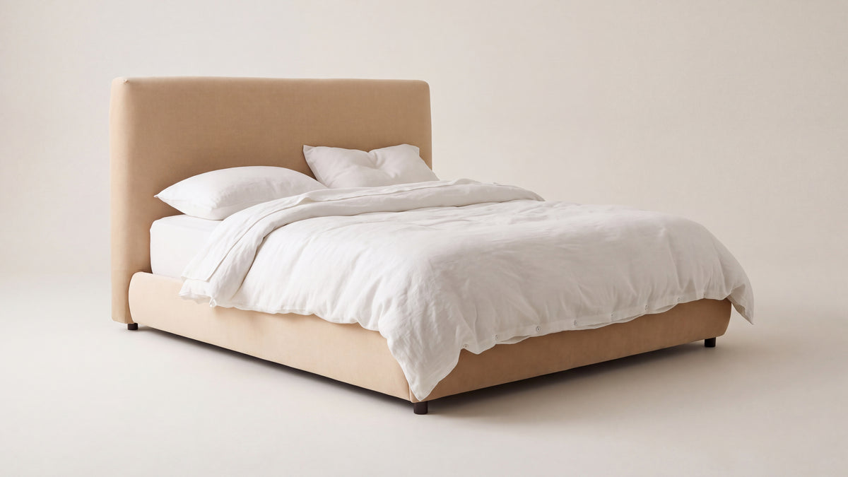 Dream Storage Bed With Tall Headboard, King, Honey