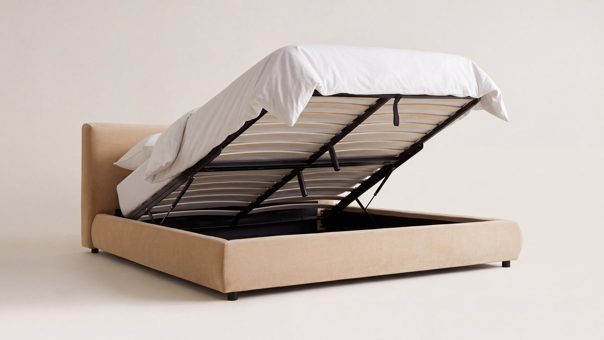 Dream Storage Bed, King, Honey