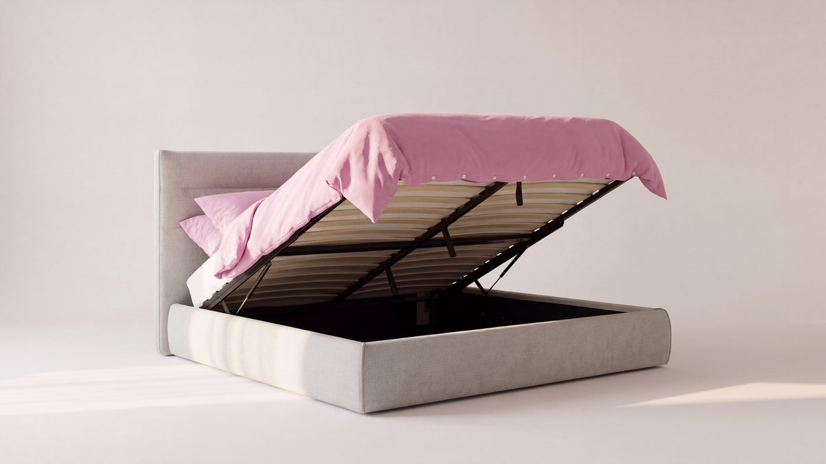 Slumber Storage Bed, King, Nougat