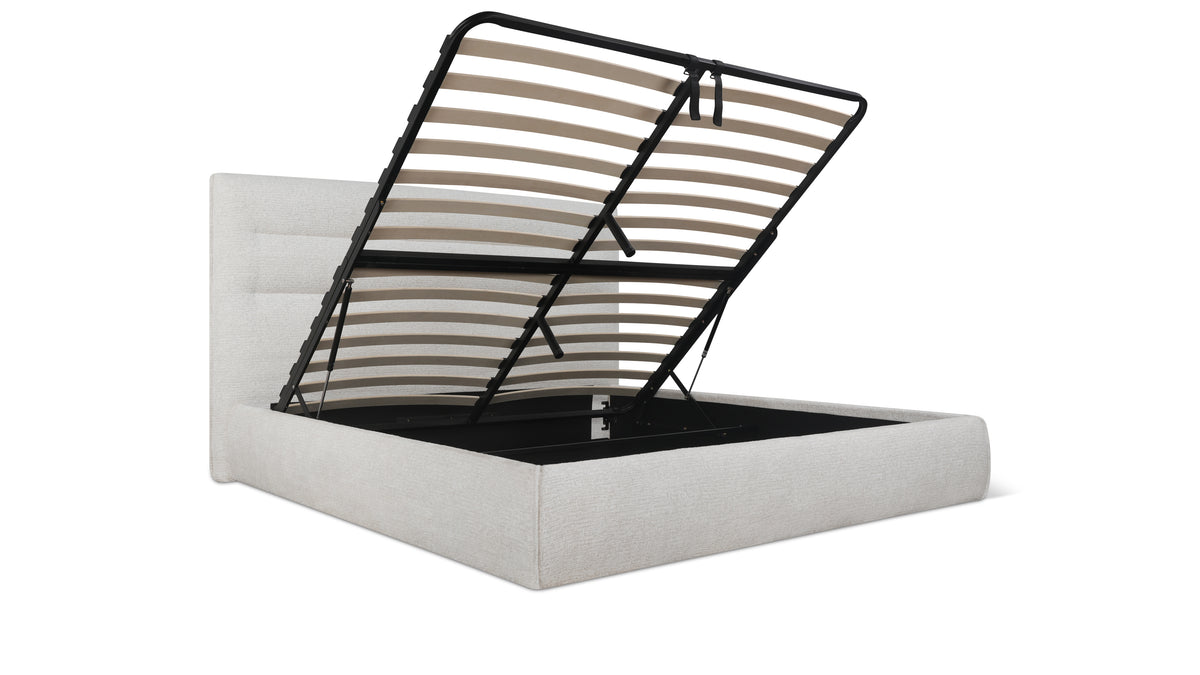 Slumber Storage Bed, King, Nougat