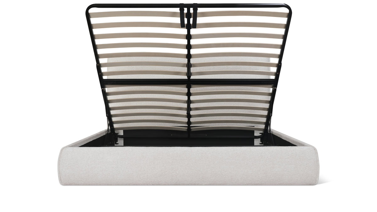 Slumber Storage Bed, King, Nougat