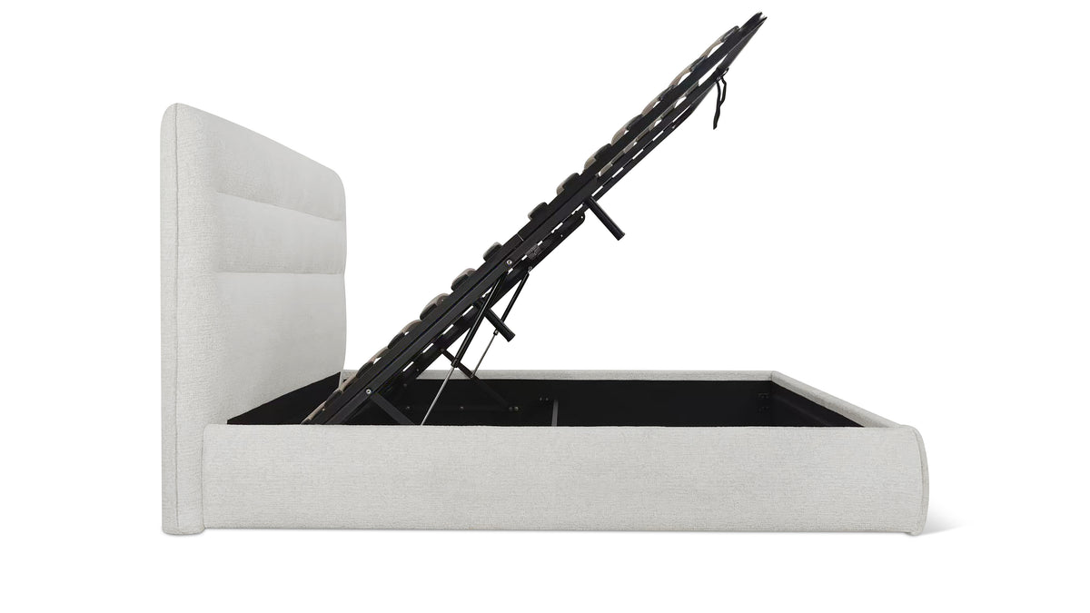 Slumber Storage Bed, King, Nougat