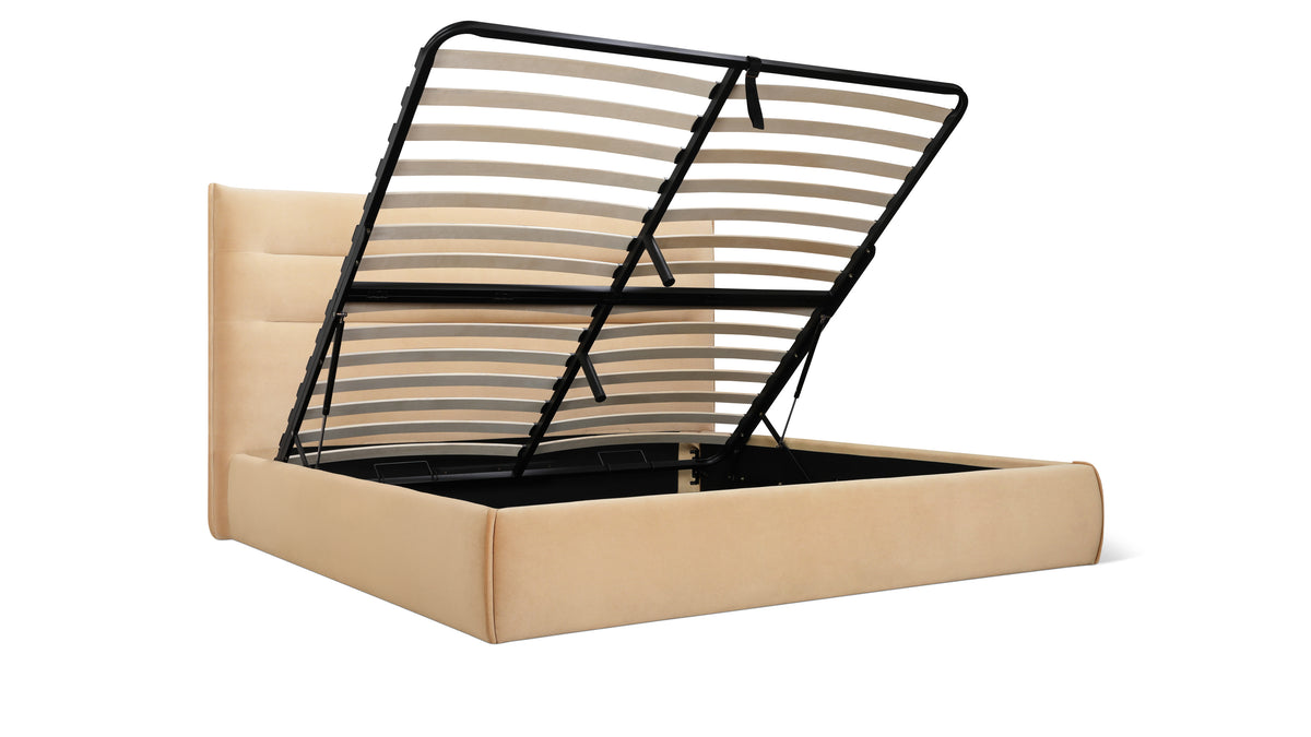 Slumber Storage Bed, King, Honey