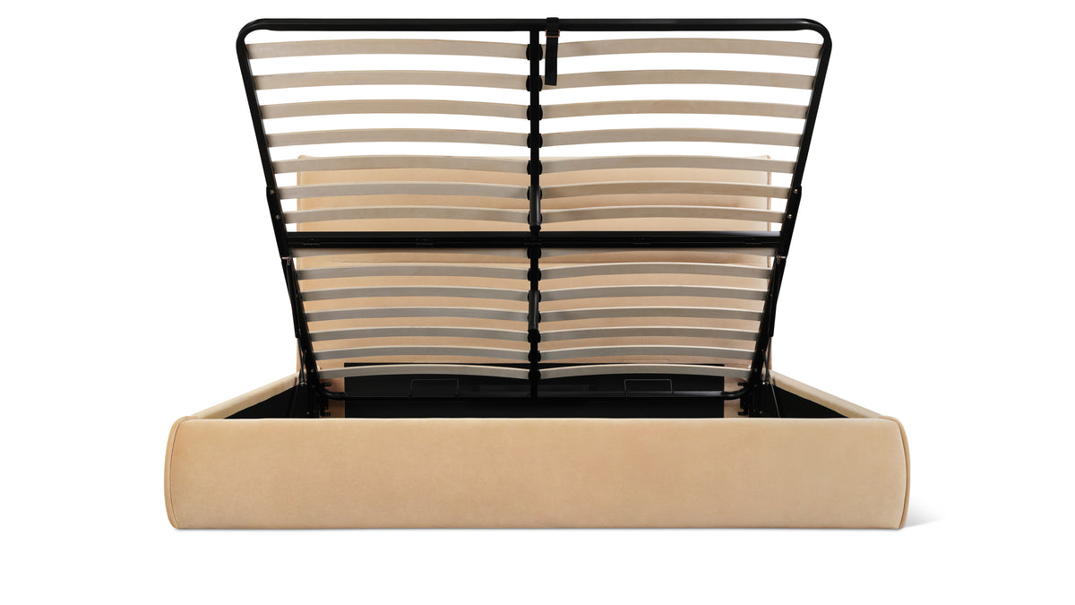 Slumber Storage Bed, King, Honey