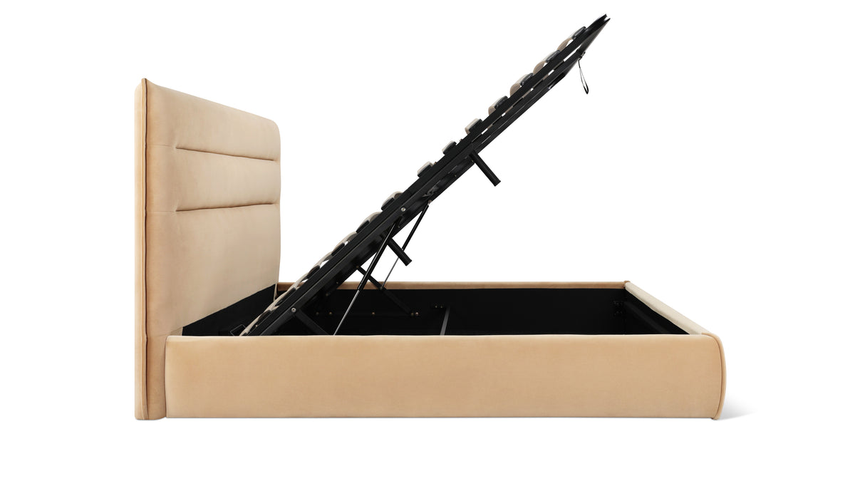 Slumber Storage Bed, King, Honey