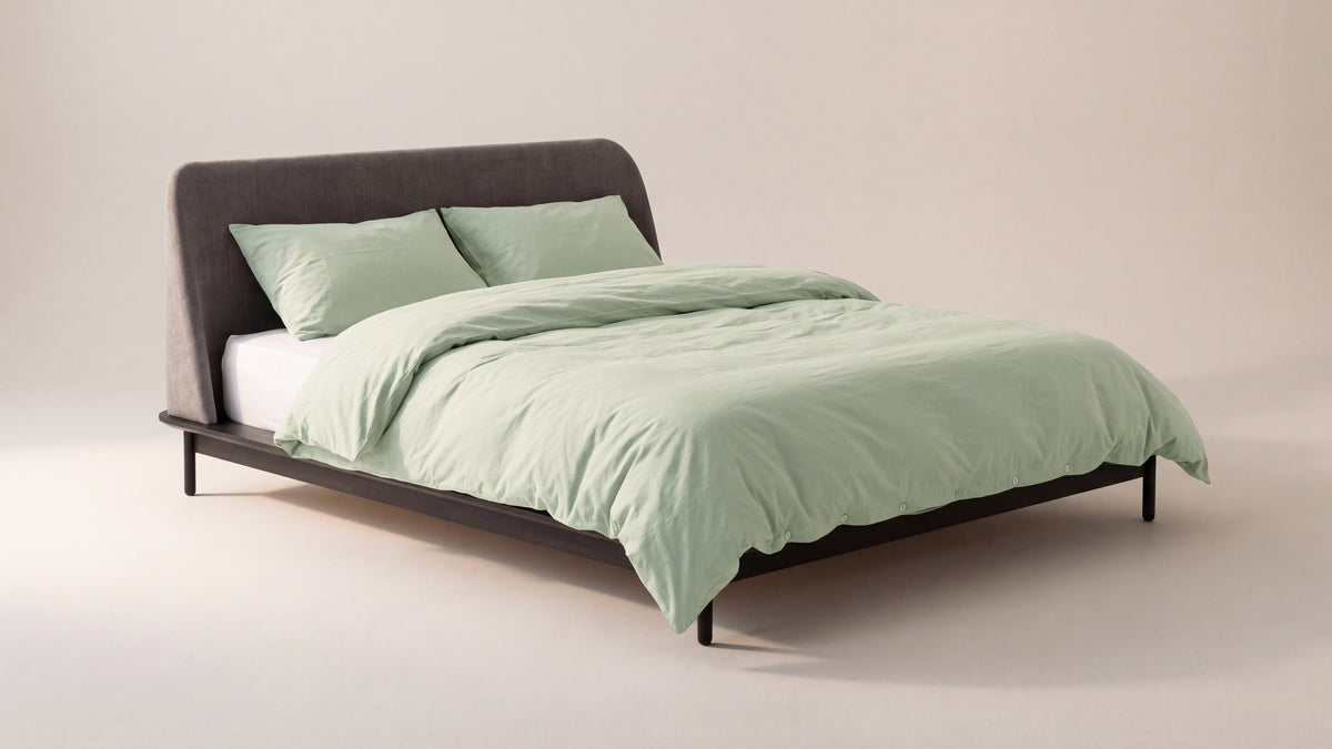Easy Edge Bed, Queen, Black Oak