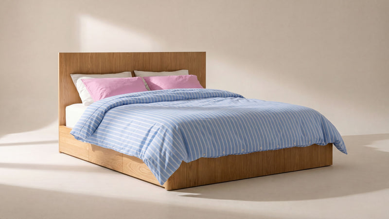 Form Storage Bed, Queen, White Oak