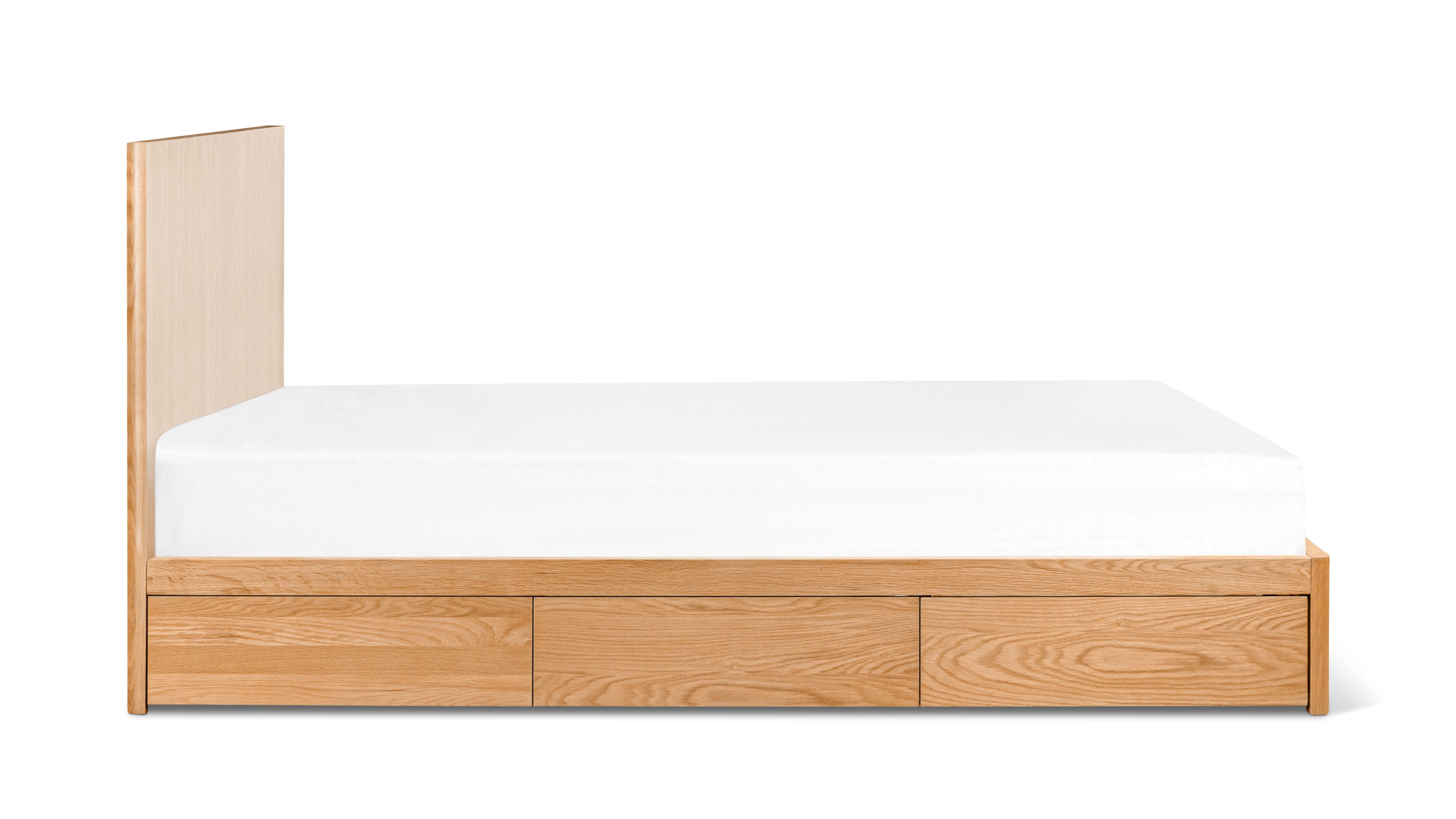 Form Storage Bed, Queen, White Oak - Sundays Company