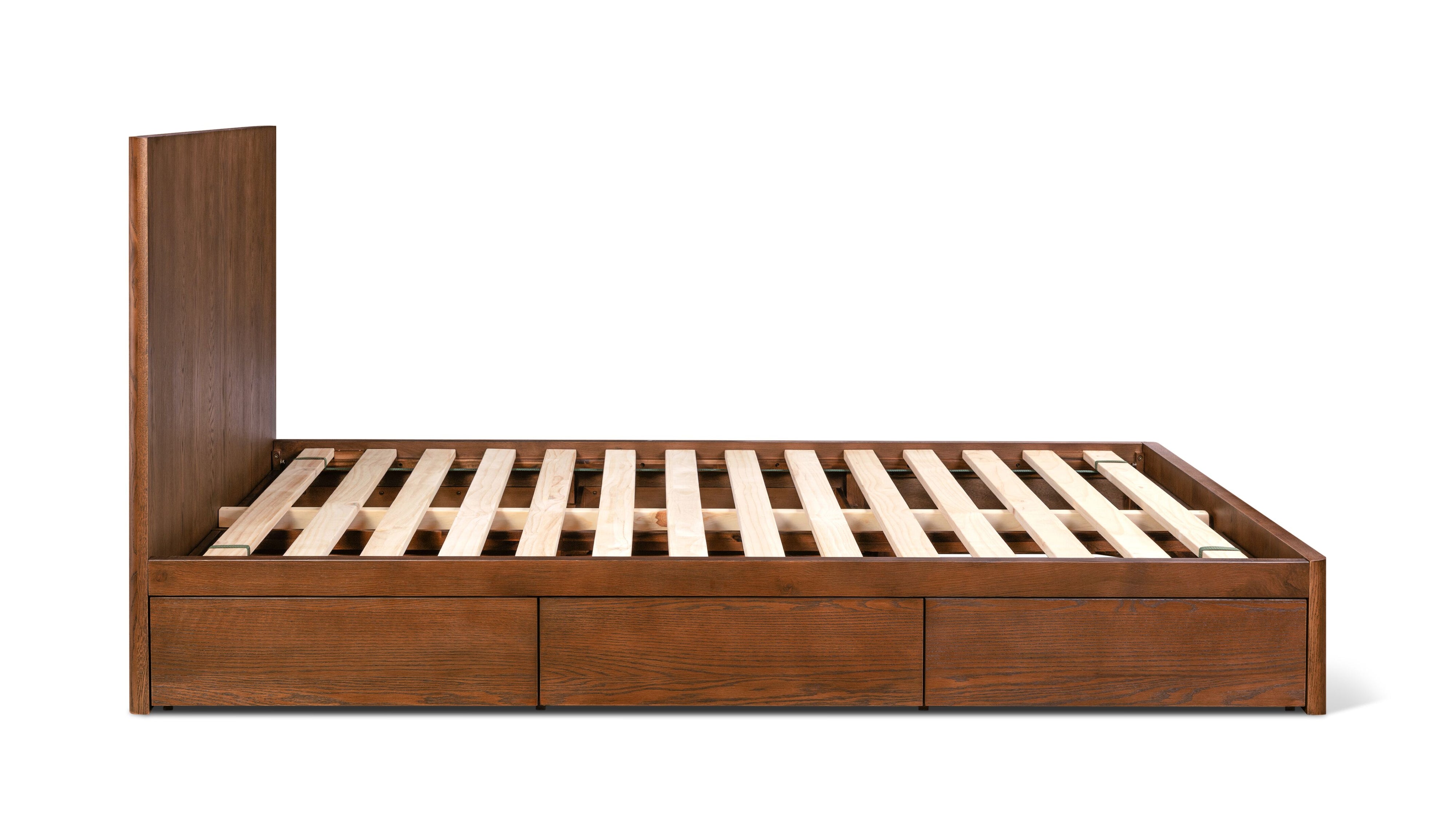 Form Bed with Storage, King, Stained Walnut