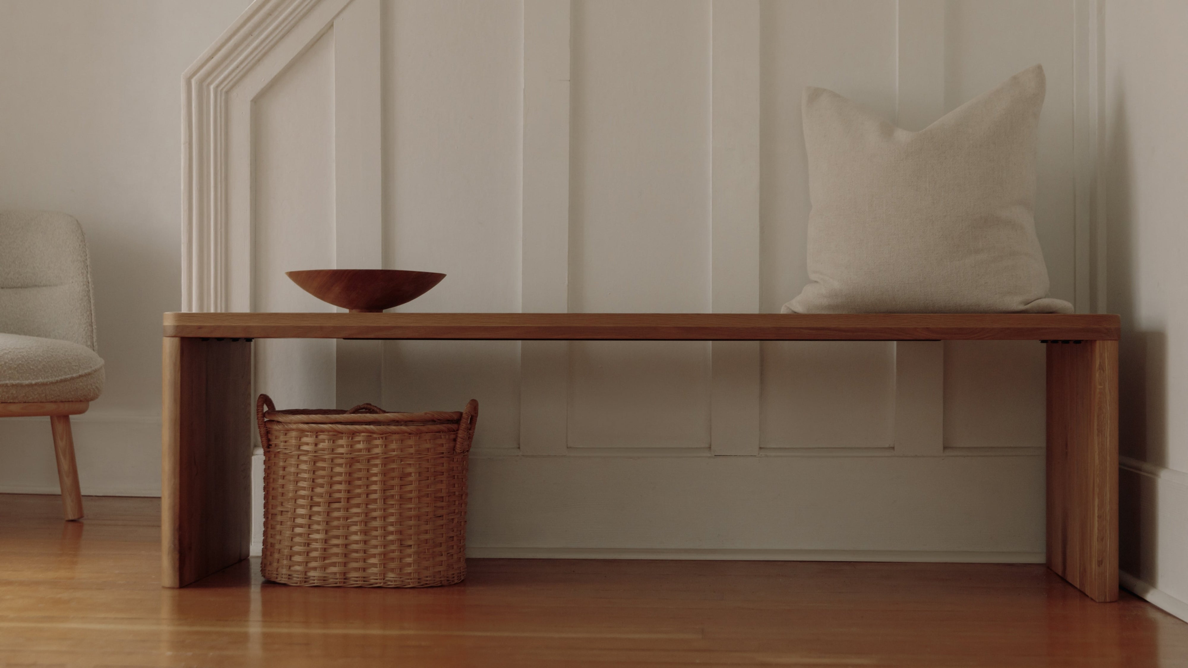 Form Bench, Seats 3, Oak