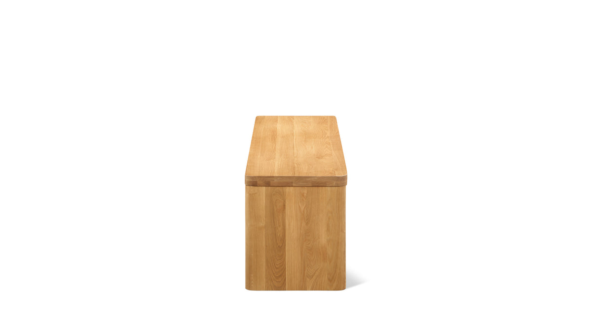 Form Bench, Seats 3, Oak — alternate view