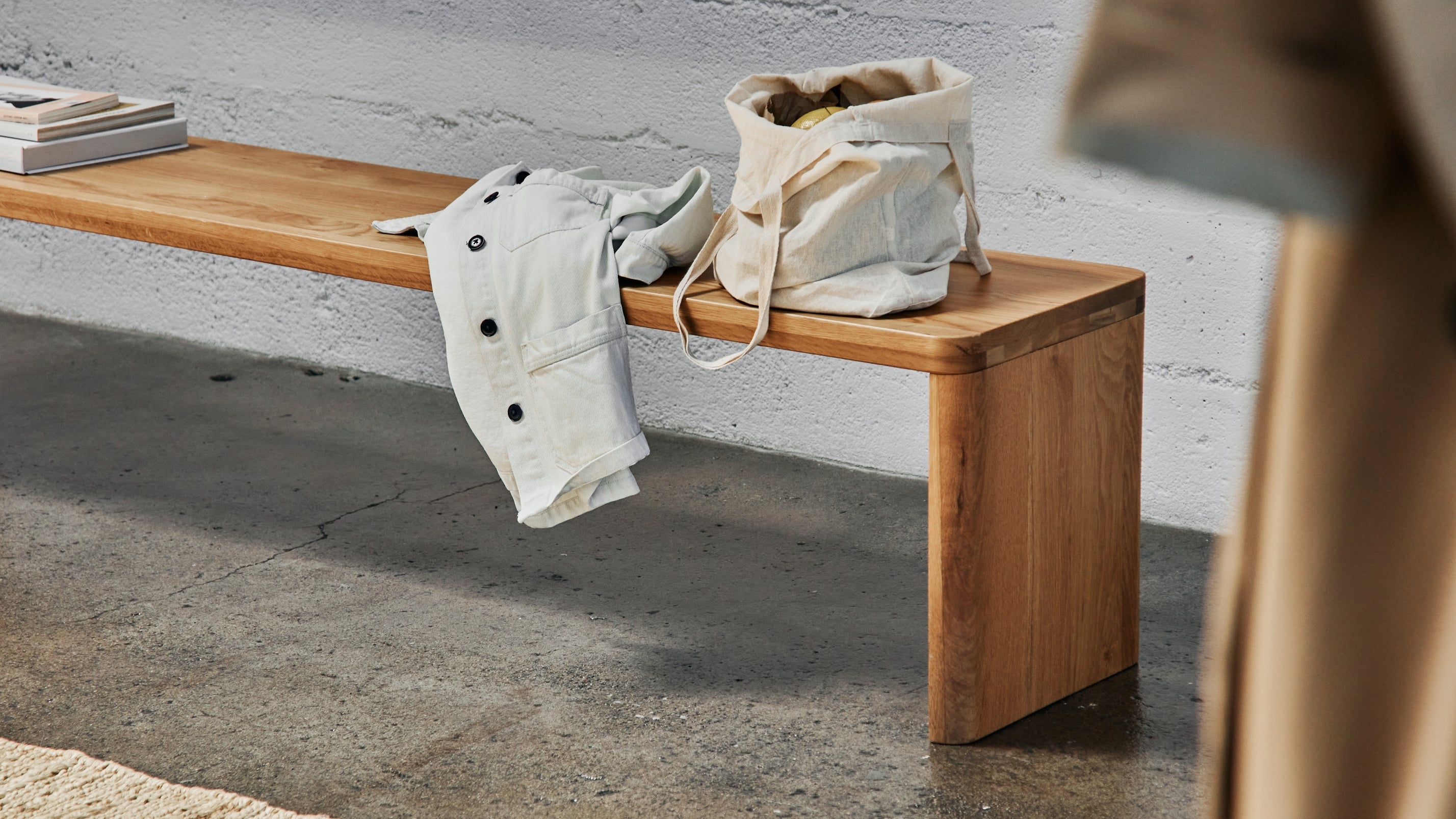 Form Bench, Seats 4, Oak - Sundays Company