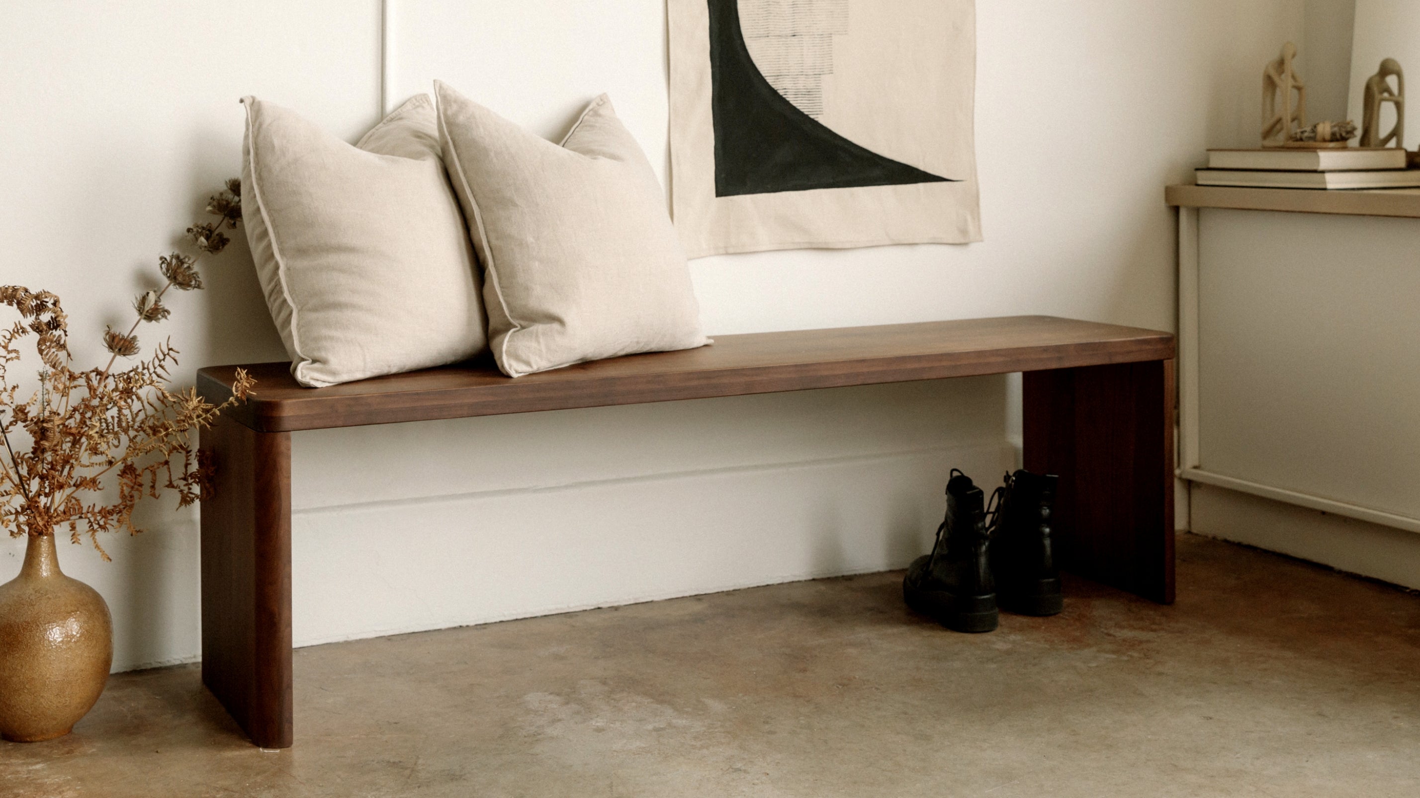 Form Bench, Seats 2, American Walnut - Sundays Company