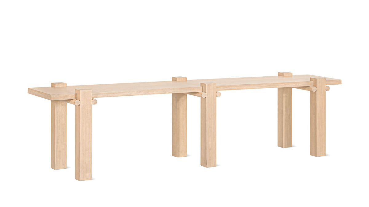 Long Story x Colapso Studio Bench, Seats 3, Pale Oak