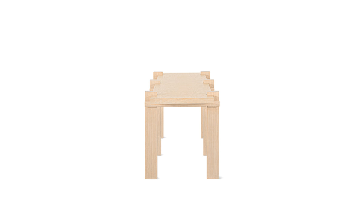 Long Story x Colapso Studio Bench, Seats 3, Pale Oak